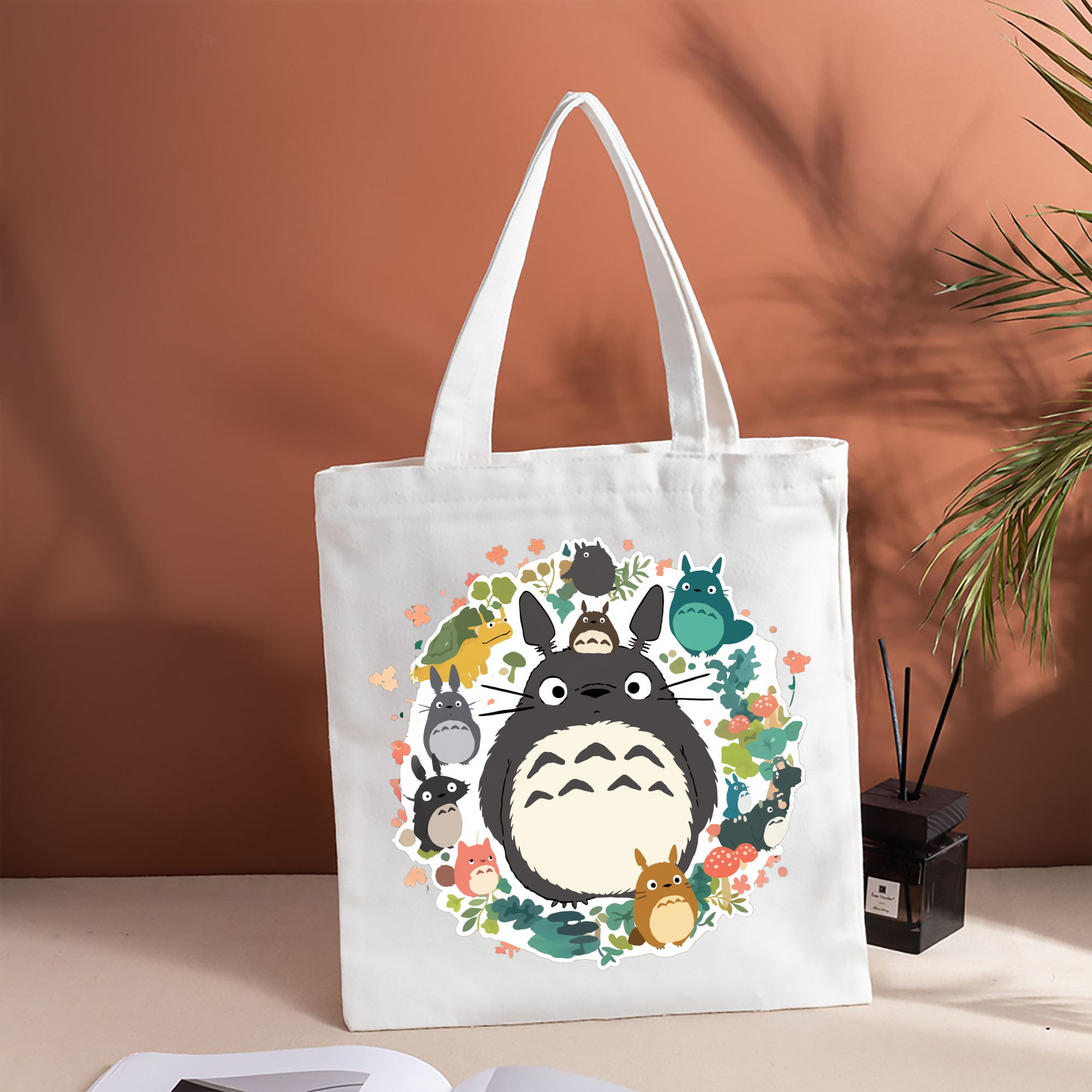 となりのトトロ 草壁メイ 草壁サツキ My Neighbor Totoro Satsuki Kusakabe Mei Kusakabe 縦型キャンバス生地手提げバッグ　トートバッグ