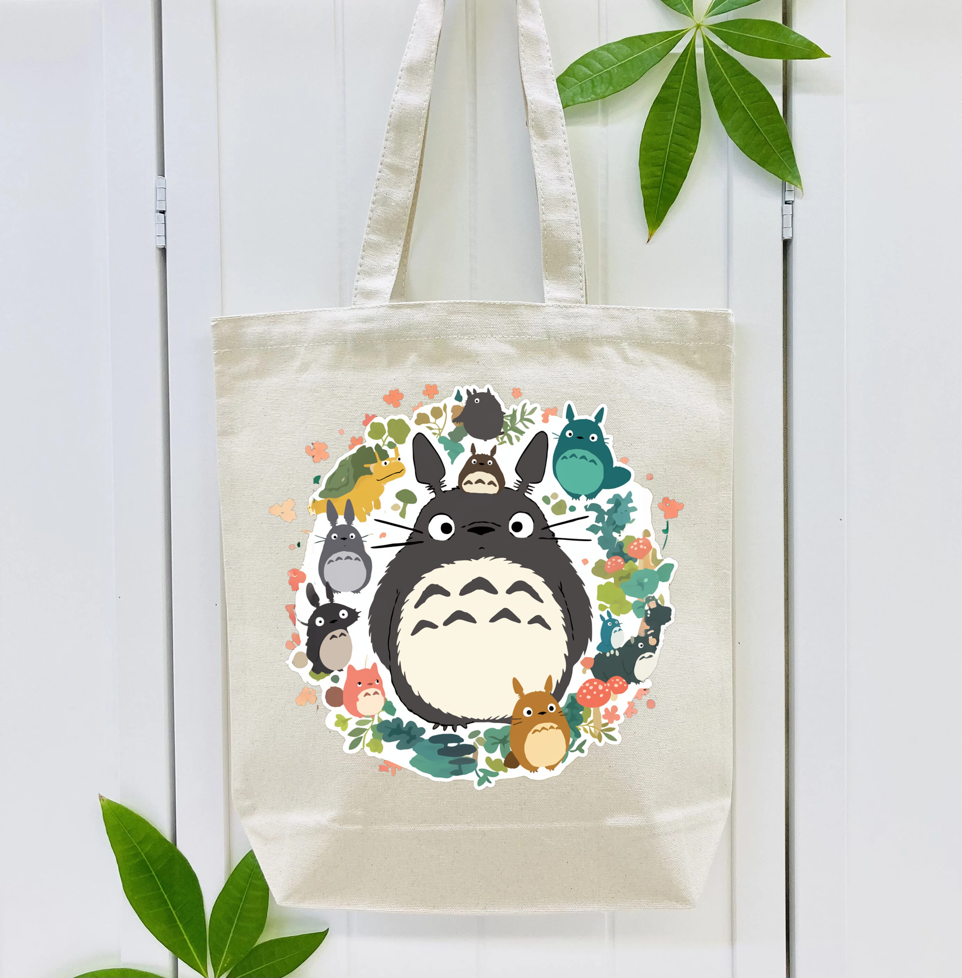 となりのトトロ 草壁メイ 草壁サツキ My Neighbor Totoro Satsuki Kusakabe Mei Kusakabe 縦型キャンバス生地手提げバッグ　トートバッグ