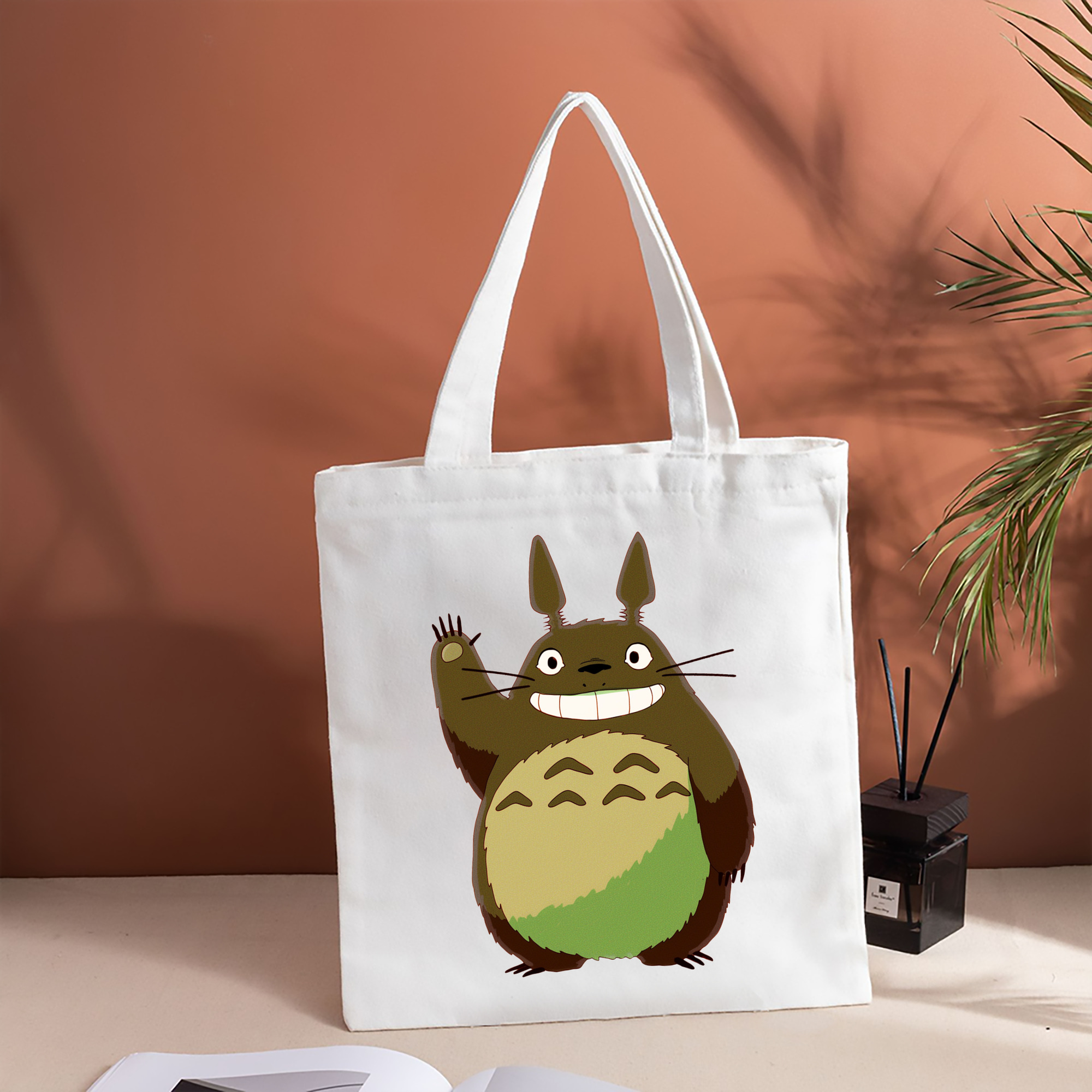 となりのトトロ 草壁メイ 草壁サツキ My Neighbor Totoro Satsuki Kusakabe Mei Kusakabe 縦型キャンバス生地手提げバッグ　トートバッグ