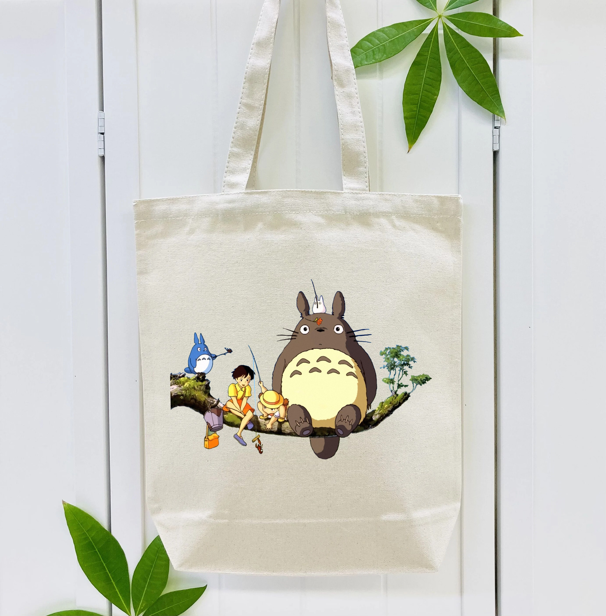 となりのトトロ 草壁メイ 草壁サツキ My Neighbor Totoro Satsuki Kusakabe Mei Kusakabe 縦型キャンバス生地手提げバッグ　トートバッグ