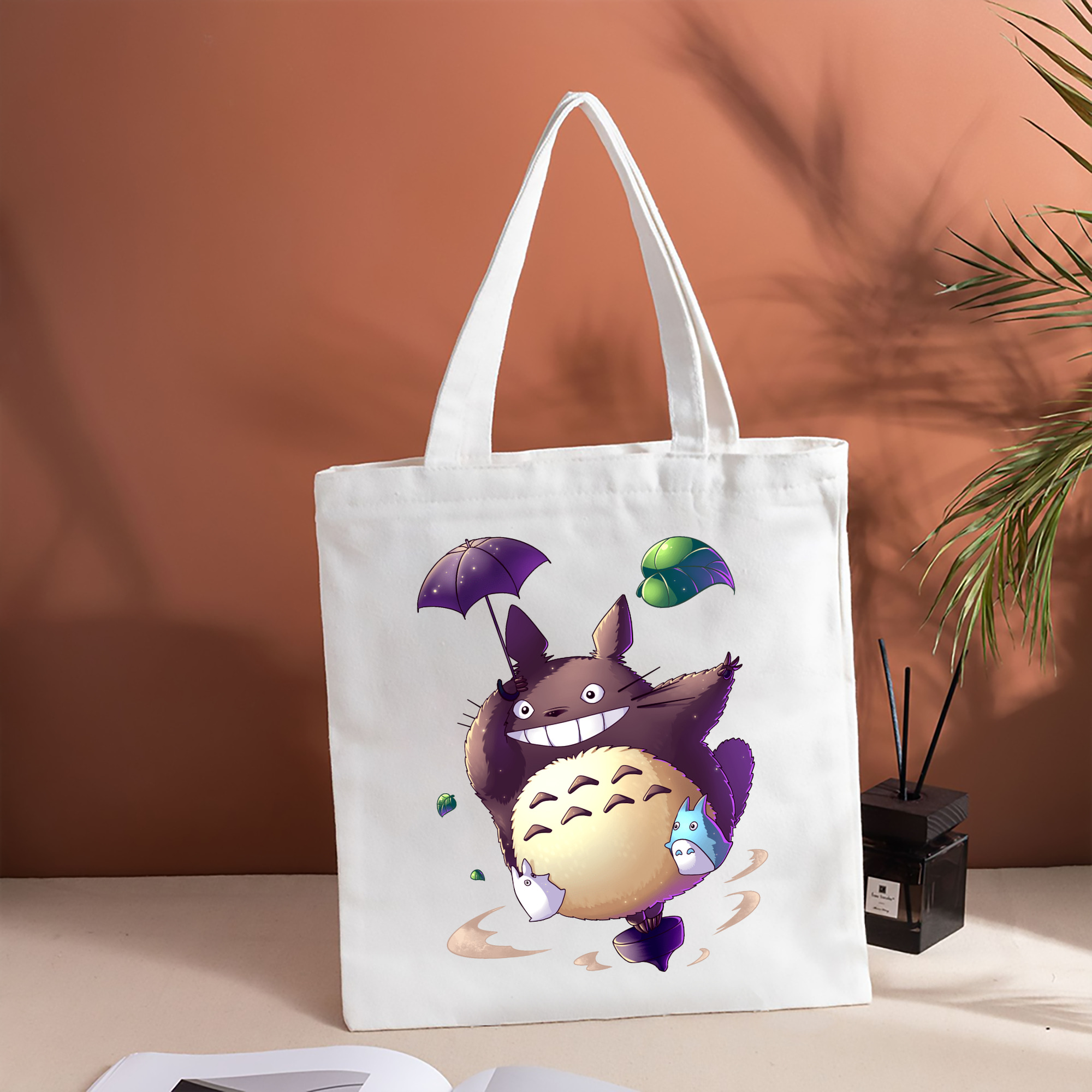 となりのトトロ 草壁メイ 草壁サツキ My Neighbor Totoro Satsuki Kusakabe Mei Kusakabe 縦型キャンバス生地手提げバッグ　トートバッグ