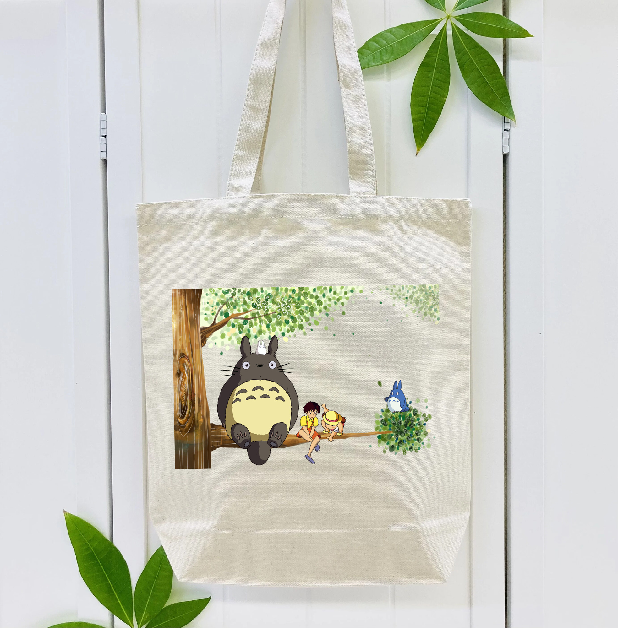 となりのトトロ 草壁メイ 草壁サツキ My Neighbor Totoro Satsuki Kusakabe Mei Kusakabe 縦型キャンバス生地手提げバッグ　トートバッグ