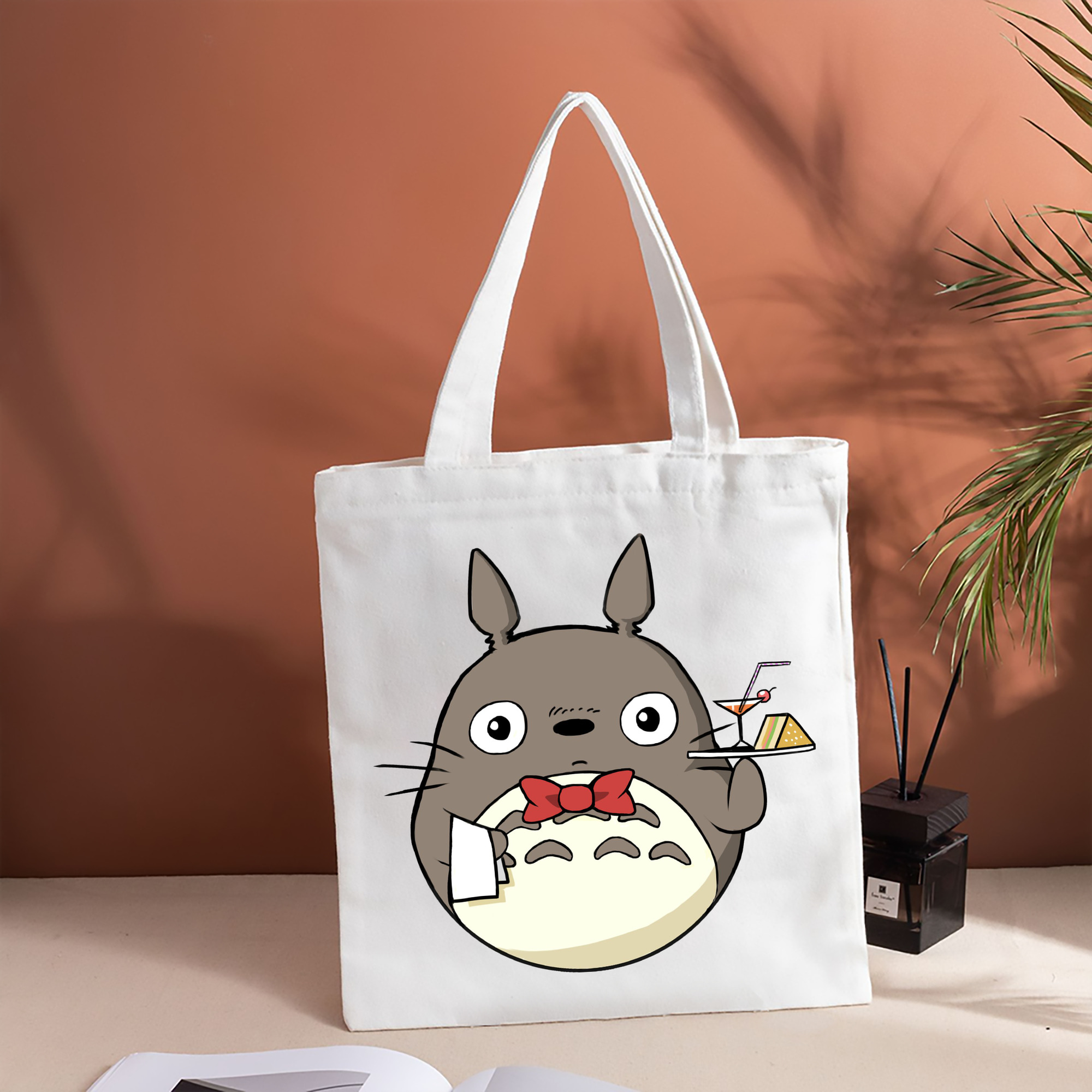 となりのトトロ 草壁メイ 草壁サツキ My Neighbor Totoro Satsuki Kusakabe Mei Kusakabe 縦型キャンバス生地手提げバッグ　トートバッグ