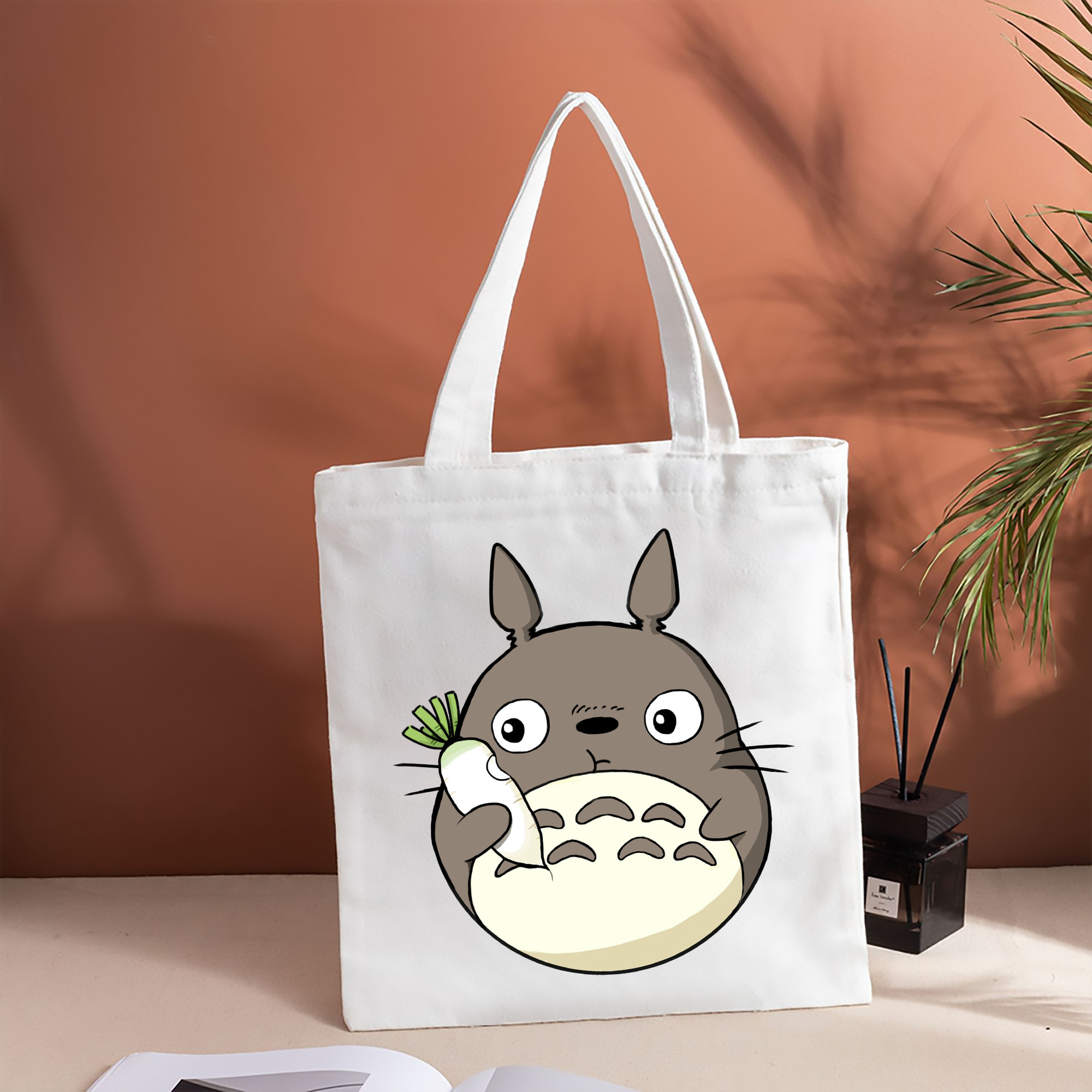 となりのトトロ 草壁メイ 草壁サツキ My Neighbor Totoro Satsuki Kusakabe Mei Kusakabe 縦型キャンバス生地手提げバッグ　トートバッグ