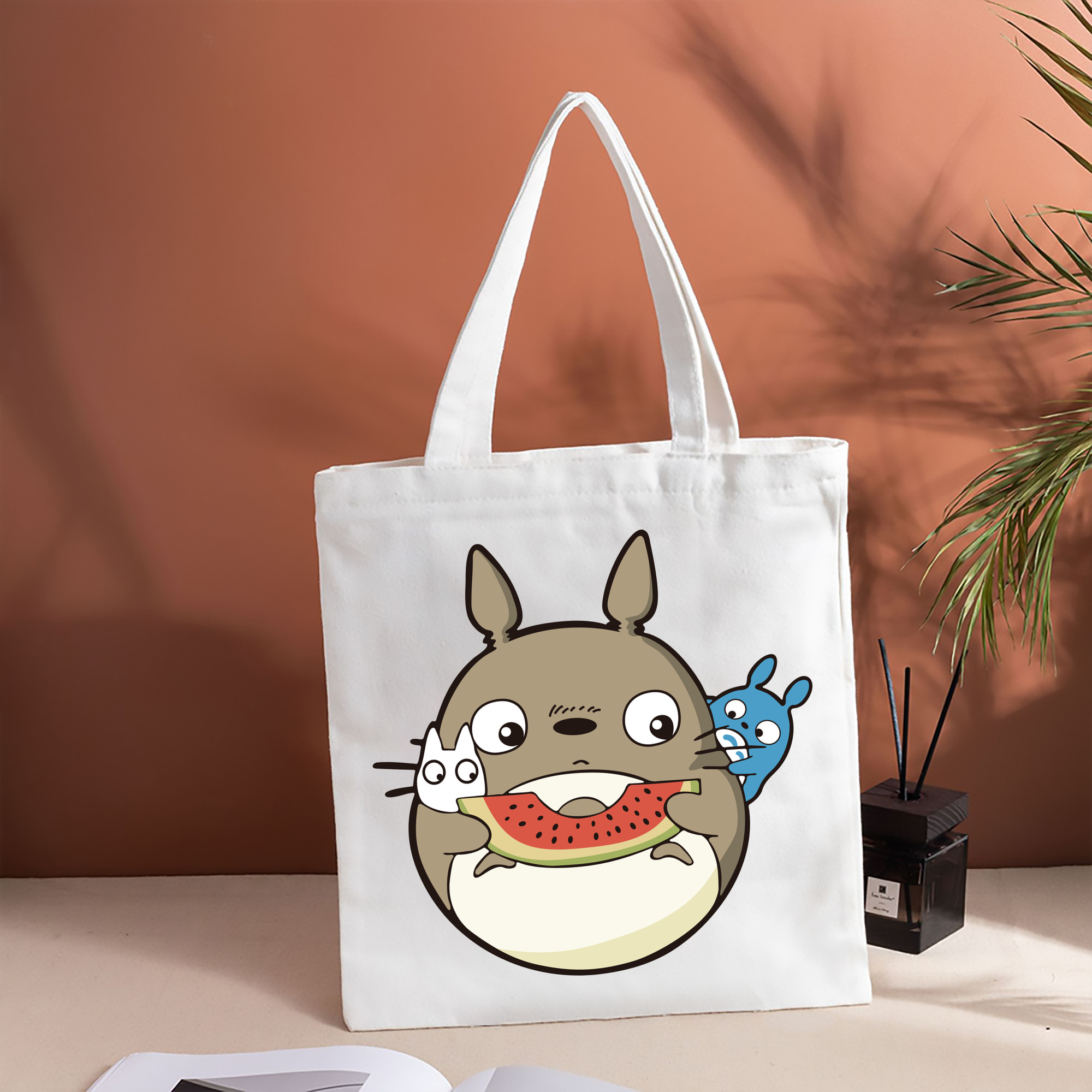 となりのトトロ 草壁メイ 草壁サツキ My Neighbor Totoro Satsuki Kusakabe Mei Kusakabe 縦型キャンバス生地手提げバッグ　トートバッグ