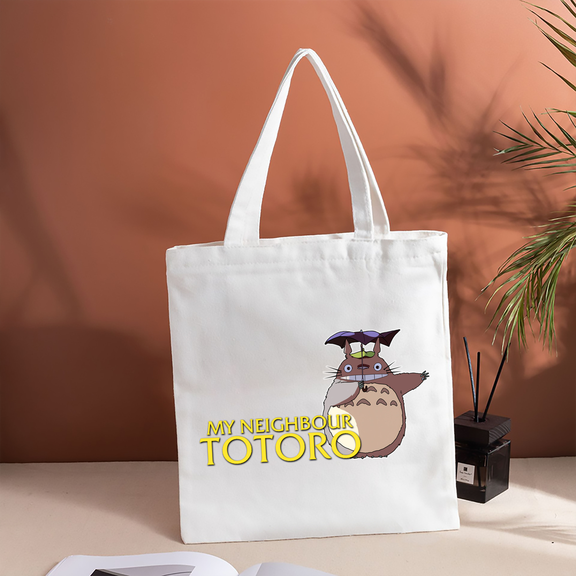 となりのトトロ 草壁メイ 草壁サツキ My Neighbor Totoro Satsuki Kusakabe Mei Kusakabe 縦型キャンバス生地手提げバッグ　トートバッグ