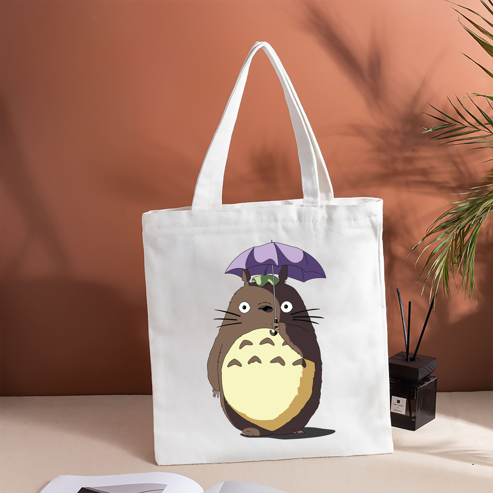 となりのトトロ 草壁メイ 草壁サツキ My Neighbor Totoro Satsuki Kusakabe Mei Kusakabe 縦型キャンバス生地手提げバッグ　トートバッグ