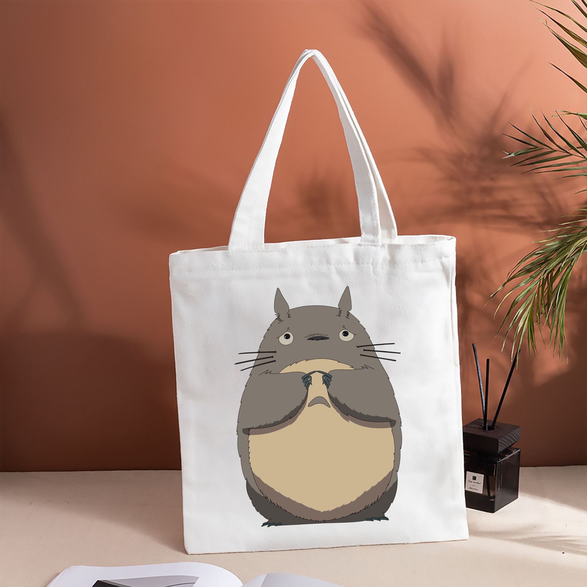 となりのトトロ 草壁メイ 草壁サツキ My Neighbor Totoro Satsuki Kusakabe Mei Kusakabe 縦型キャンバス生地手提げバッグ　トートバッグ