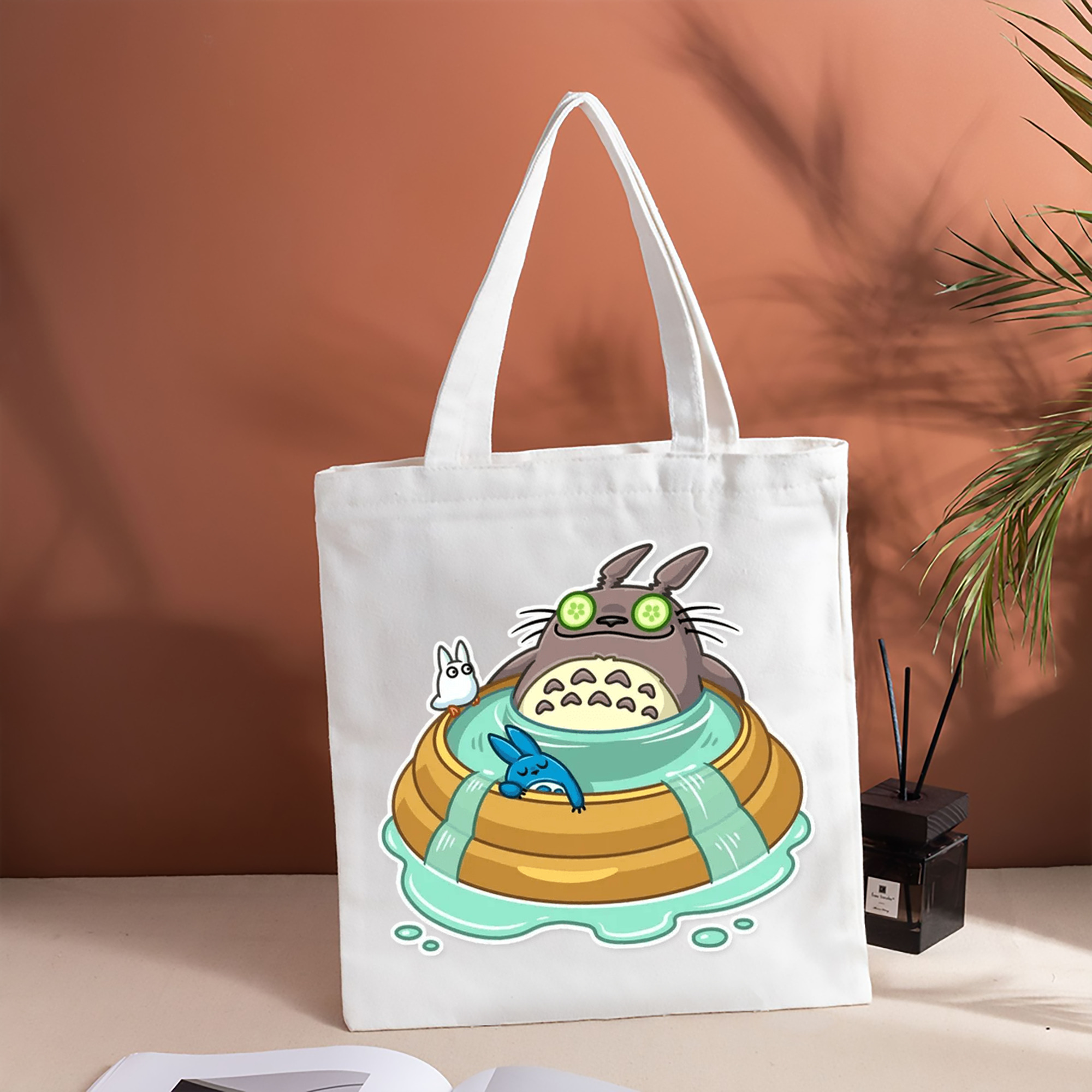 となりのトトロ 草壁メイ 草壁サツキ My Neighbor Totoro Satsuki Kusakabe Mei Kusakabe 縦型キャンバス生地手提げバッグ　トートバッグ