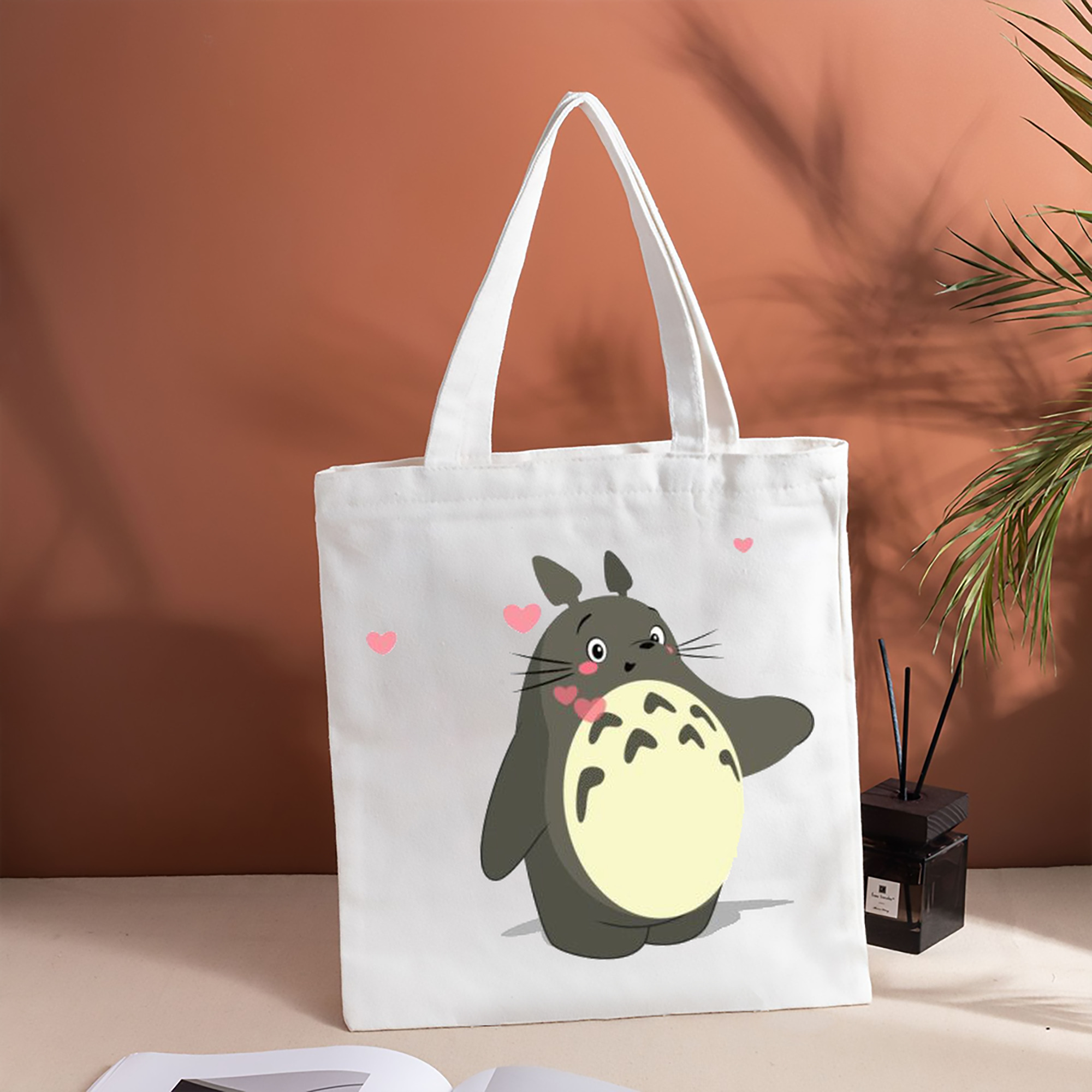 となりのトトロ 草壁メイ 草壁サツキ My Neighbor Totoro Satsuki Kusakabe Mei Kusakabe 縦型キャンバス生地手提げバッグ　トートバッグ