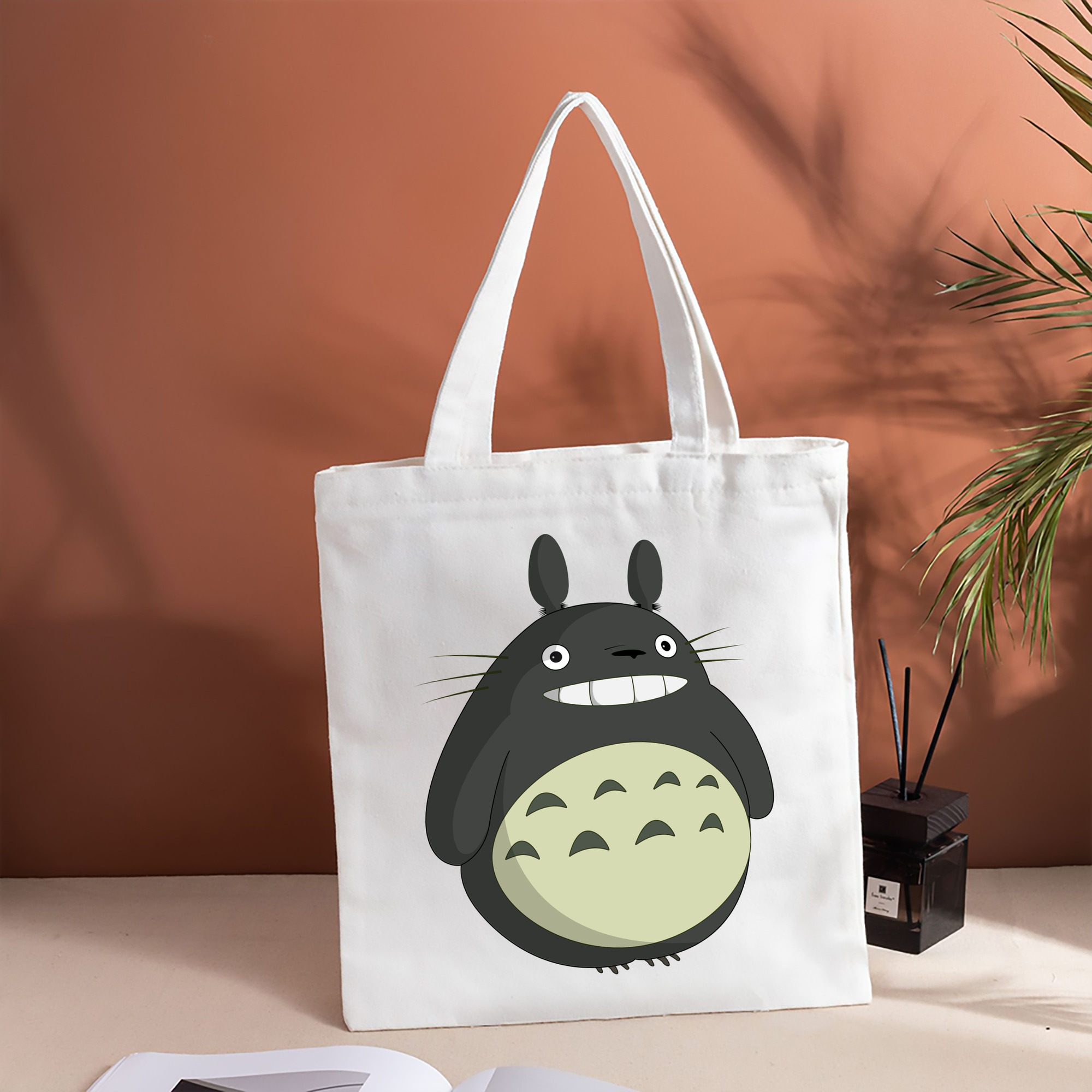 となりのトトロ 草壁メイ 草壁サツキ My Neighbor Totoro Satsuki Kusakabe Mei Kusakabe 縦型キャンバス生地手提げバッグ　トートバッグ