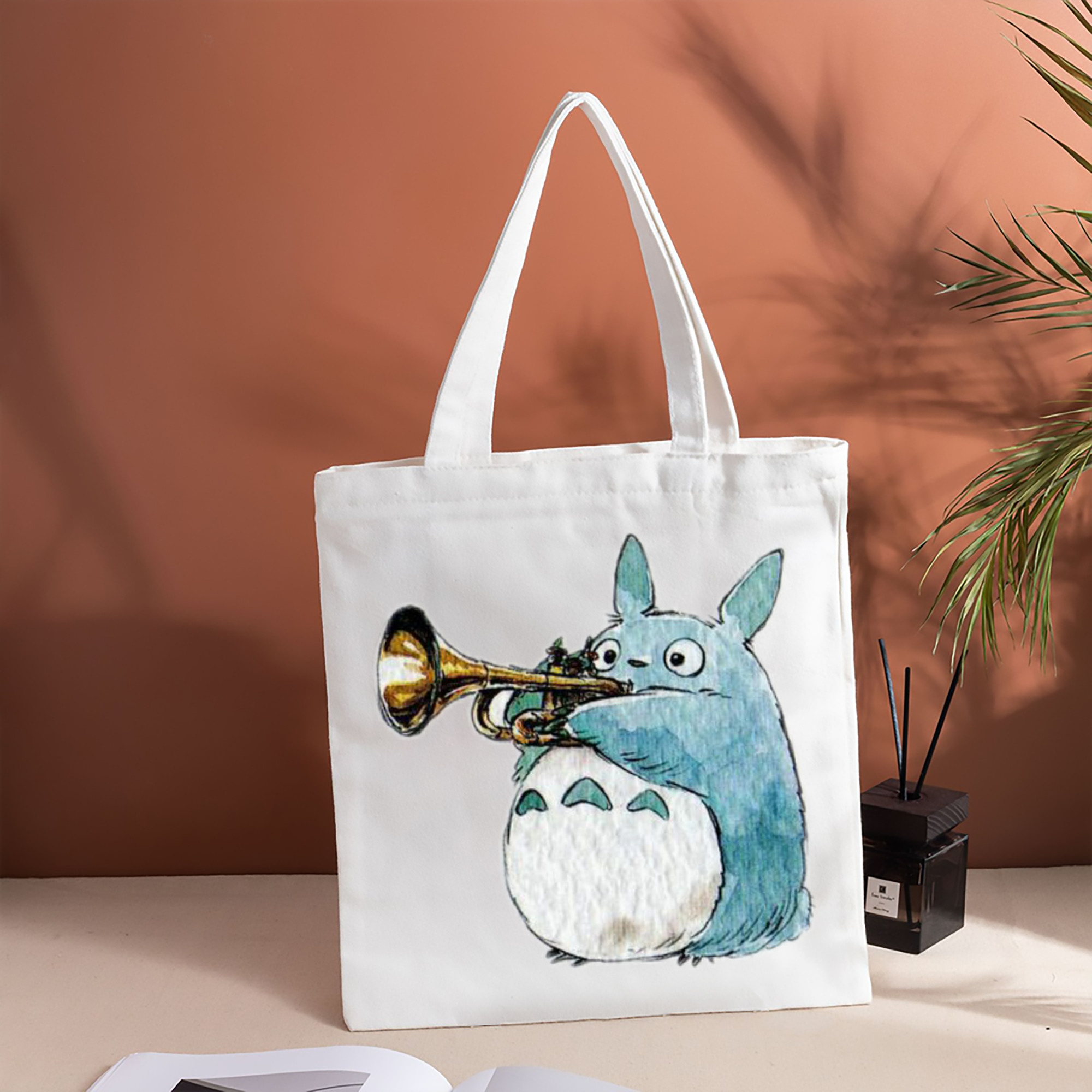 となりのトトロ 草壁メイ 草壁サツキ My Neighbor Totoro Satsuki Kusakabe Mei Kusakabe 縦型キャンバス生地手提げバッグ　トートバッグ