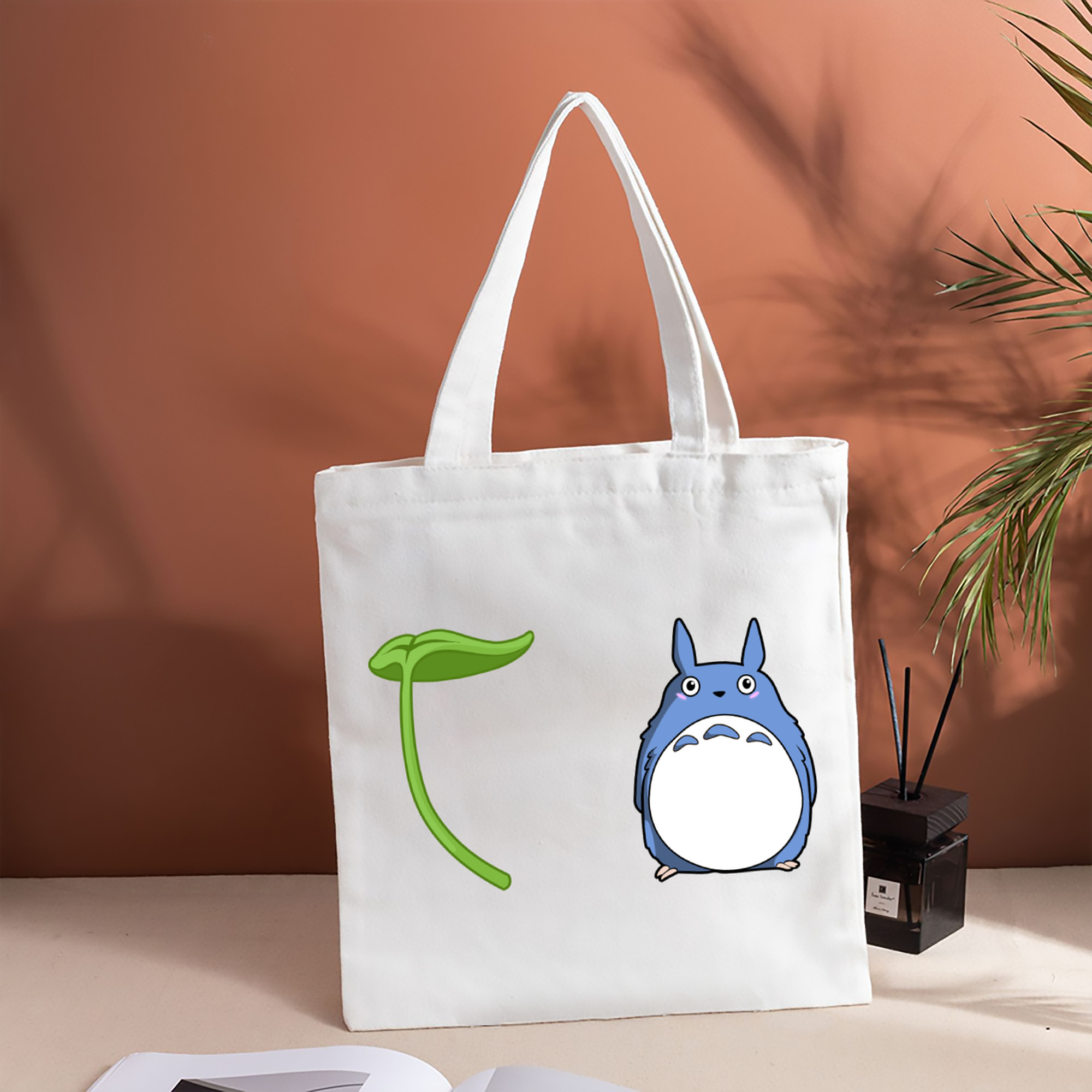 となりのトトロ 草壁メイ 草壁サツキ My Neighbor Totoro Satsuki Kusakabe Mei Kusakabe 縦型キャンバス生地手提げバッグ　トートバッグ