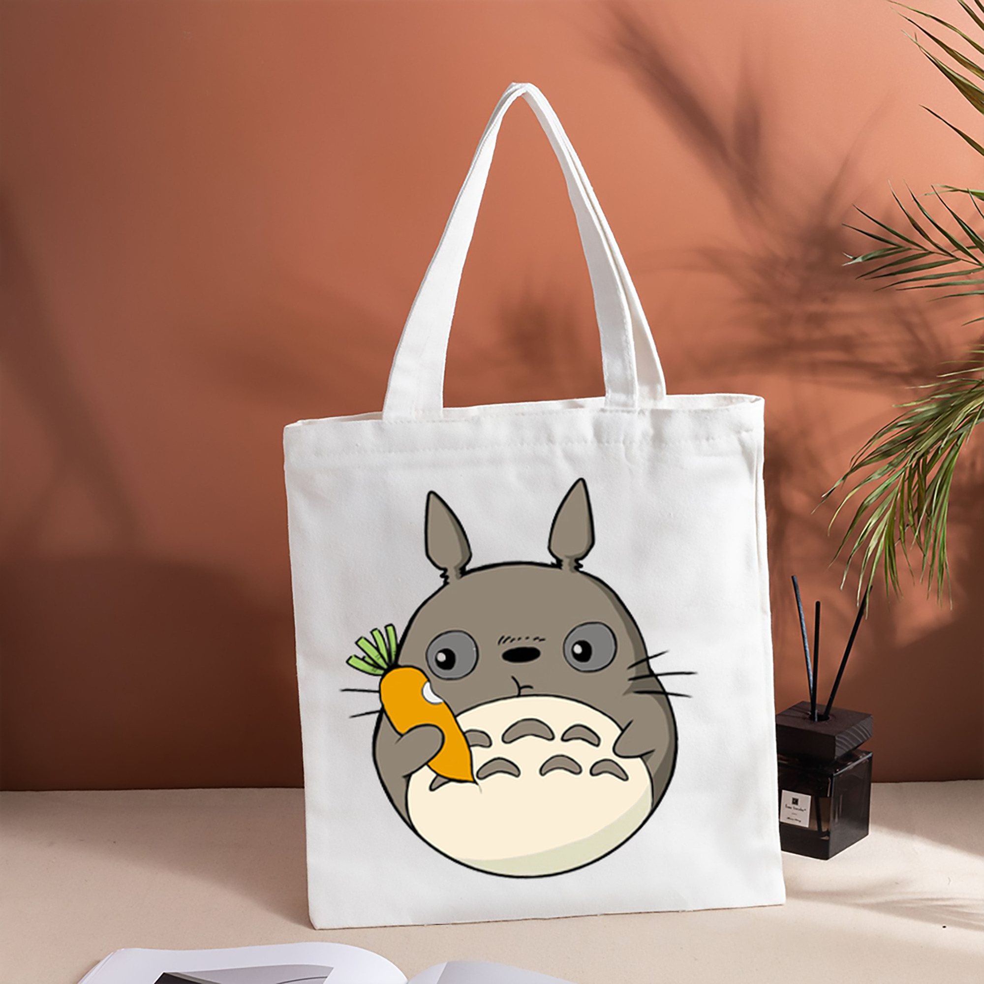となりのトトロ 草壁メイ 草壁サツキ My Neighbor Totoro Satsuki Kusakabe Mei Kusakabe 縦型キャンバス生地手提げバッグ　トートバッグ