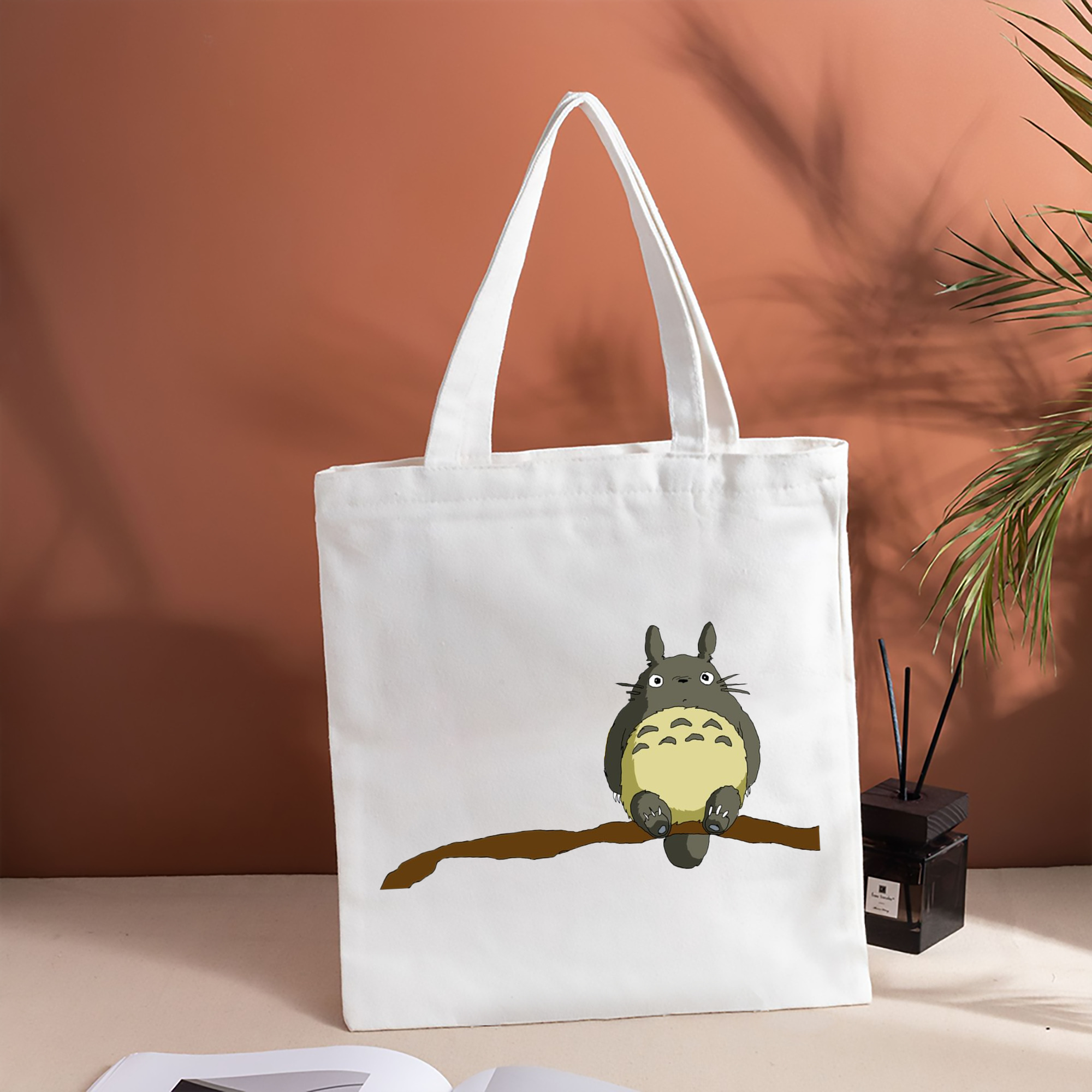 となりのトトロ 草壁メイ 草壁サツキ My Neighbor Totoro Satsuki Kusakabe Mei Kusakabe 縦型キャンバス生地手提げバッグ　トートバッグ