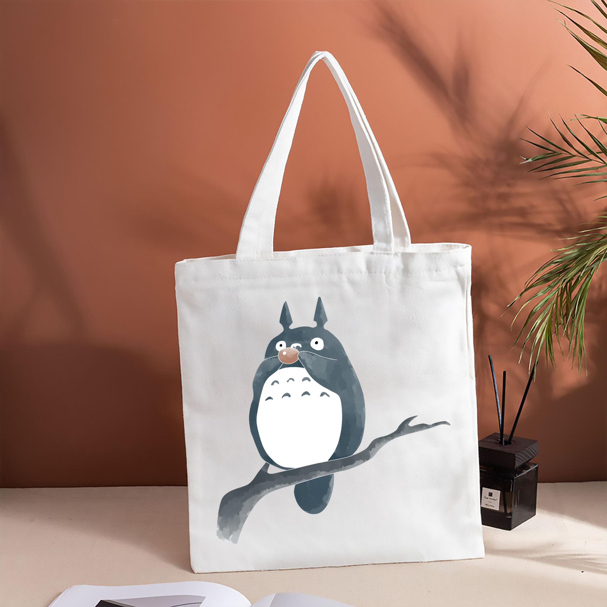 となりのトトロ 草壁メイ 草壁サツキ My Neighbor Totoro Satsuki Kusakabe Mei Kusakabe 縦型キャンバス生地手提げバッグ　トートバッグ