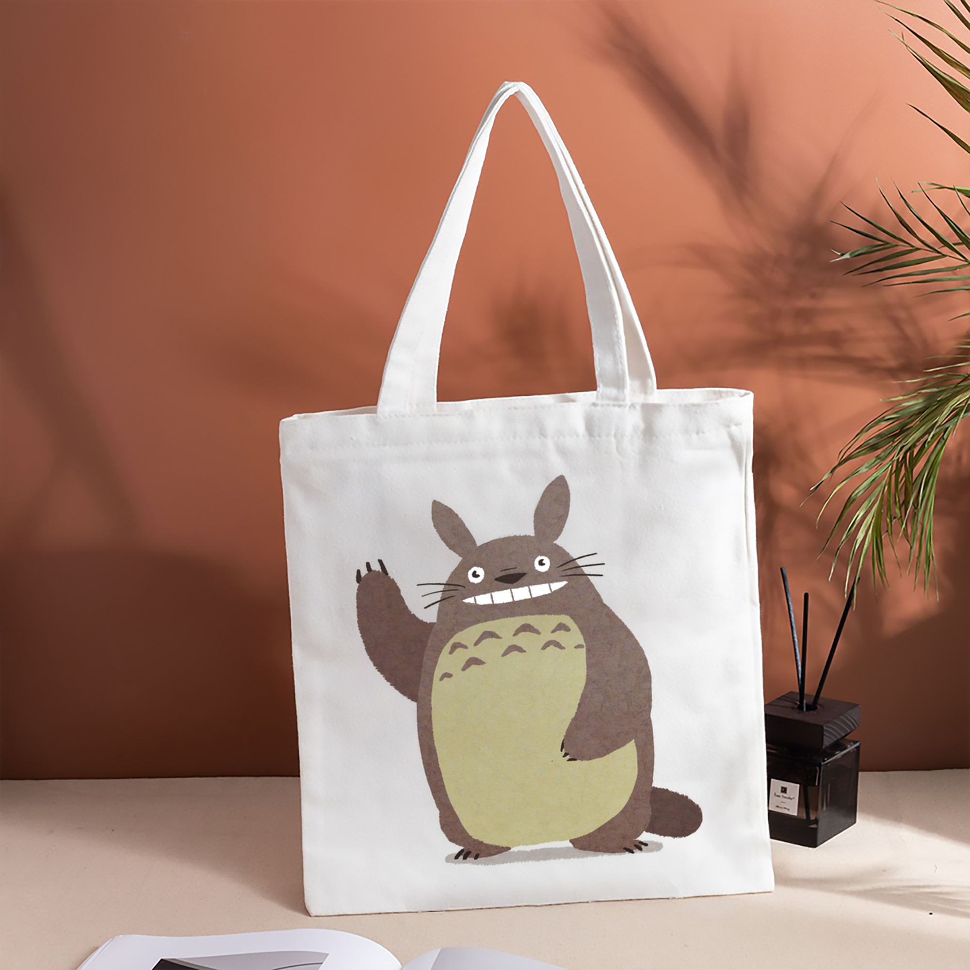 となりのトトロ 草壁メイ 草壁サツキ My Neighbor Totoro Satsuki Kusakabe Mei Kusakabe 縦型キャンバス生地手提げバッグ　トートバッグ