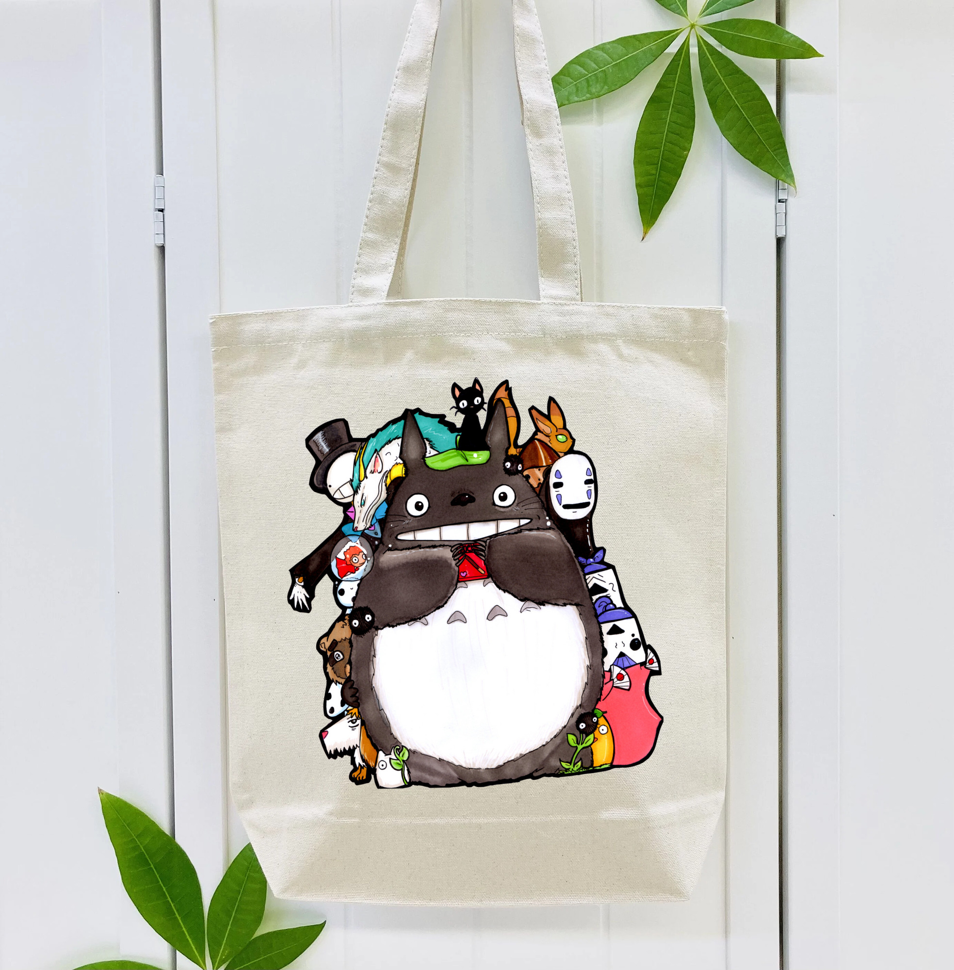 となりのトトロ 草壁メイ 草壁サツキ My Neighbor Totoro Satsuki Kusakabe Mei Kusakabe 縦型キャンバス生地手提げバッグ　トートバッグ