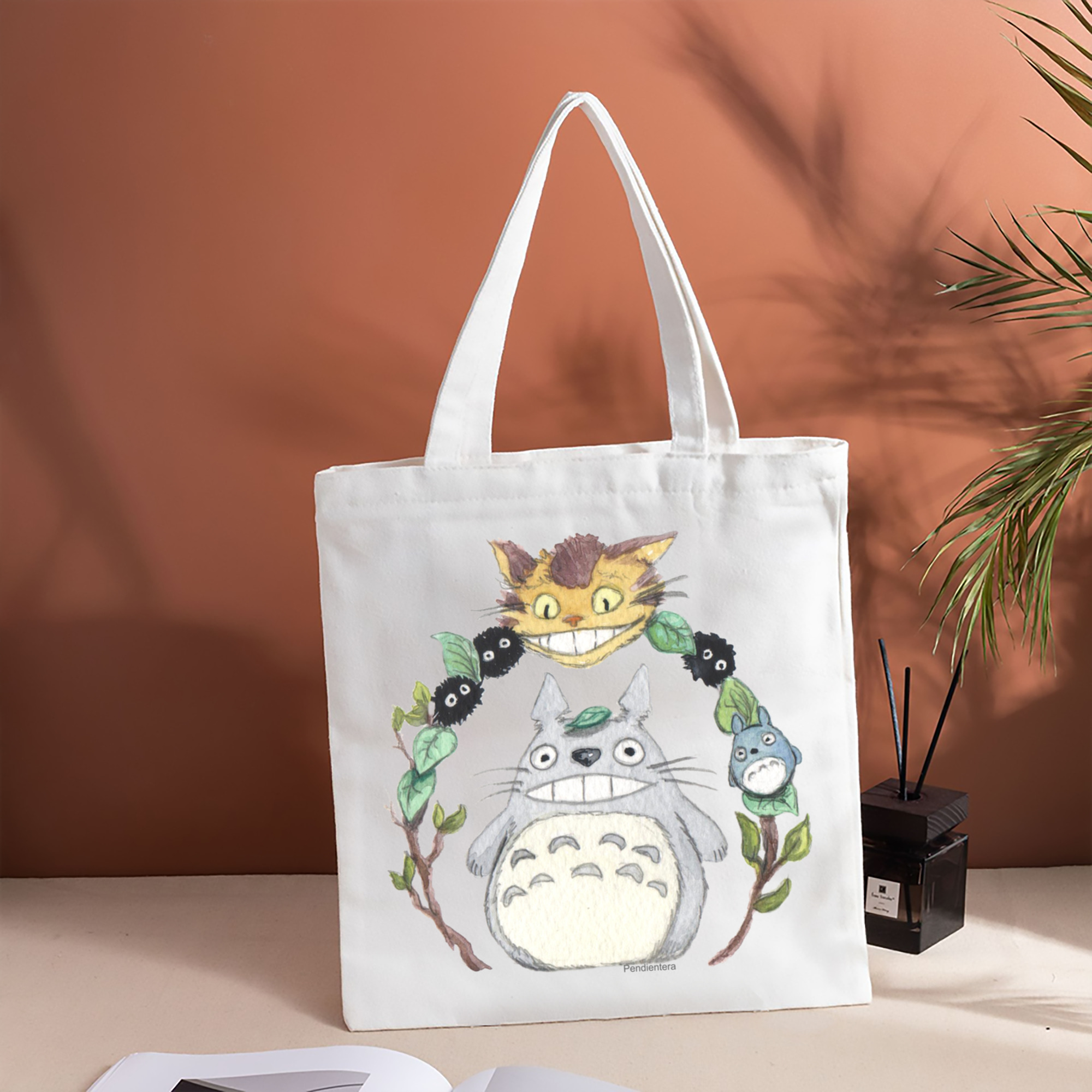 となりのトトロ 草壁メイ 草壁サツキ My Neighbor Totoro Satsuki Kusakabe Mei Kusakabe 縦型キャンバス生地手提げバッグ　トートバッグ