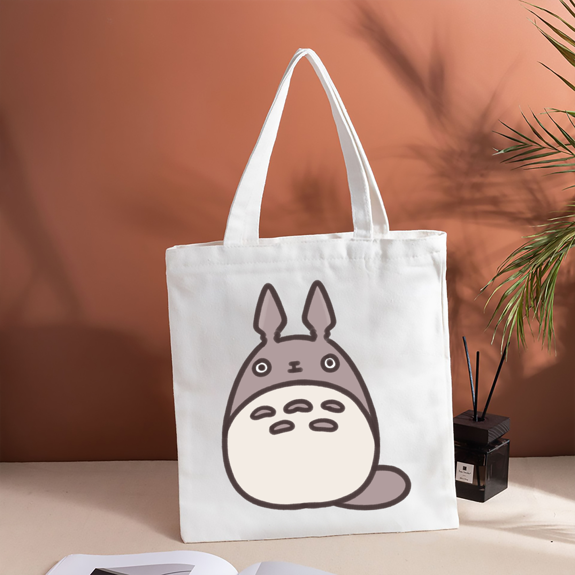 となりのトトロ 草壁メイ 草壁サツキ My Neighbor Totoro Satsuki Kusakabe Mei Kusakabe 縦型キャンバス生地手提げバッグ　トートバッグ