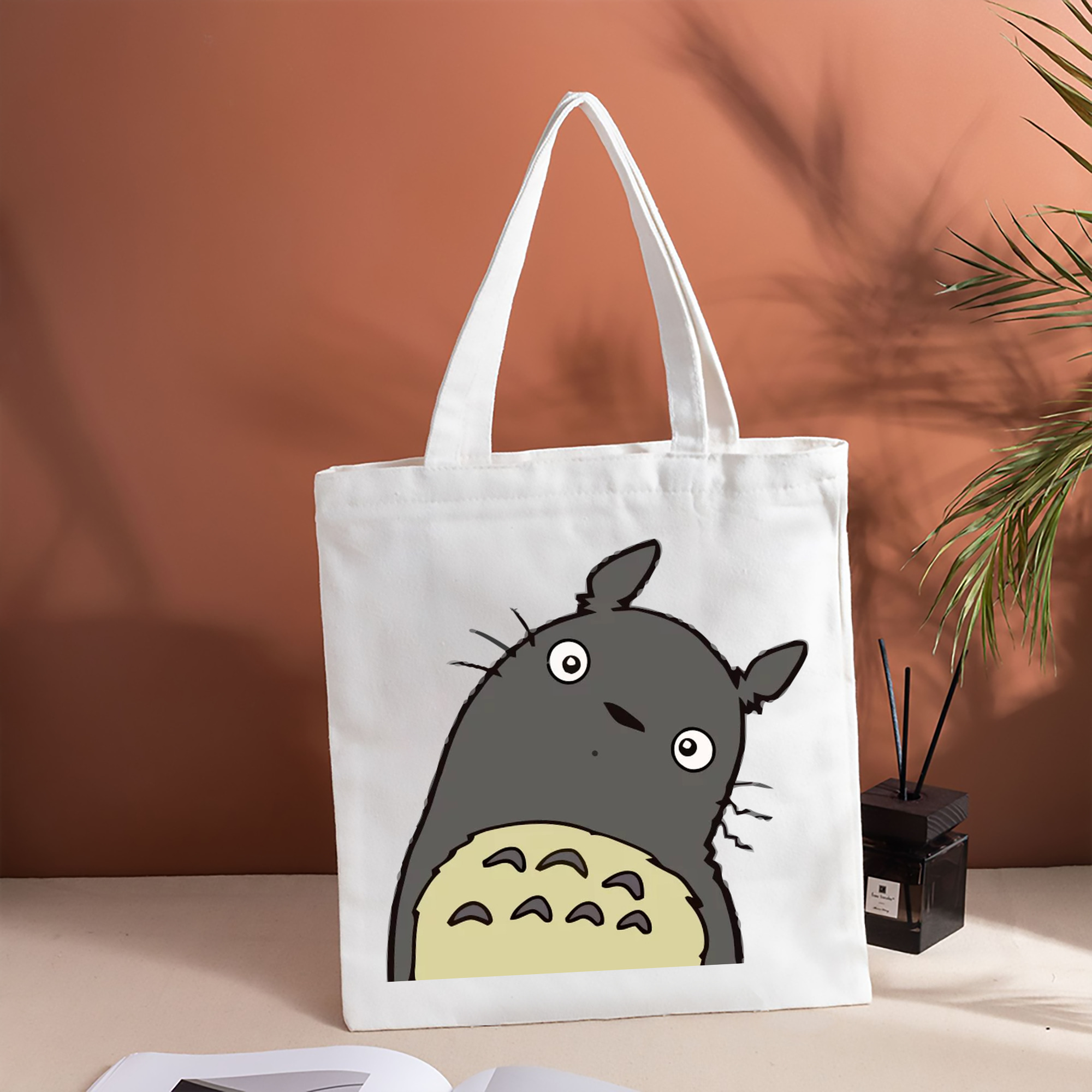 となりのトトロ 草壁メイ 草壁サツキ My Neighbor Totoro Satsuki Kusakabe Mei Kusakabe 縦型キャンバス生地手提げバッグ　トートバッグ