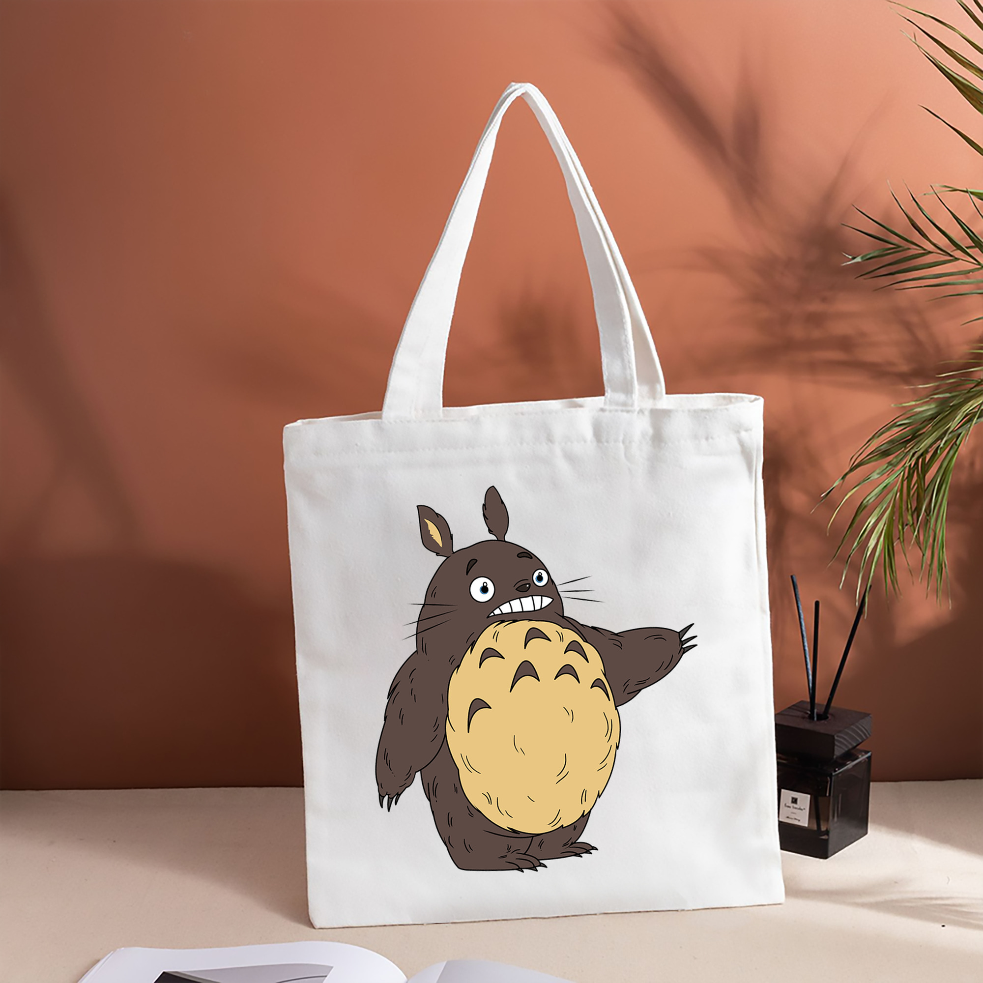 となりのトトロ 草壁メイ 草壁サツキ My Neighbor Totoro Satsuki Kusakabe Mei Kusakabe 縦型キャンバス生地手提げバッグ　トートバッグ