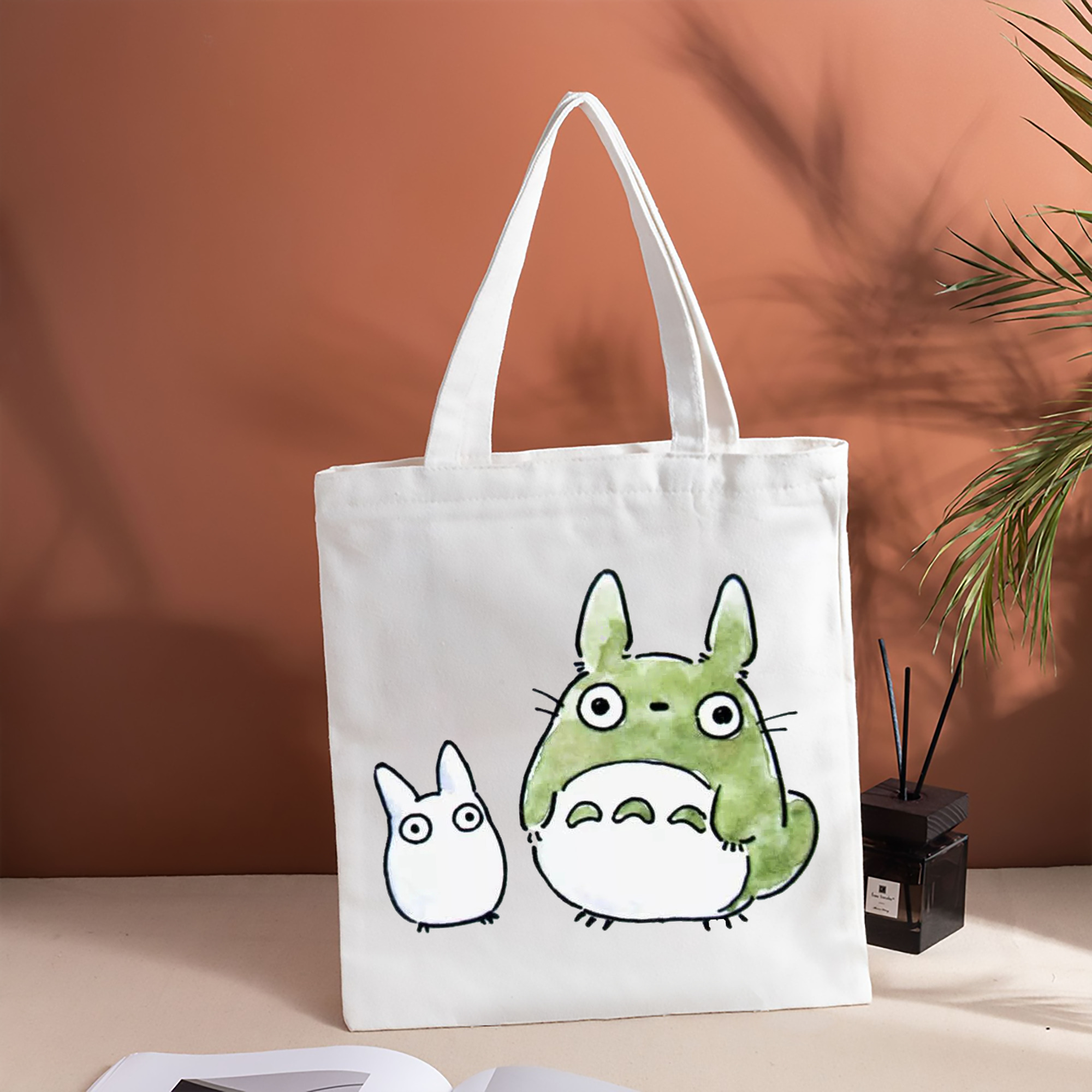 となりのトトロ 草壁メイ 草壁サツキ My Neighbor Totoro Satsuki Kusakabe Mei Kusakabe 縦型キャンバス生地手提げバッグ　トートバッグ