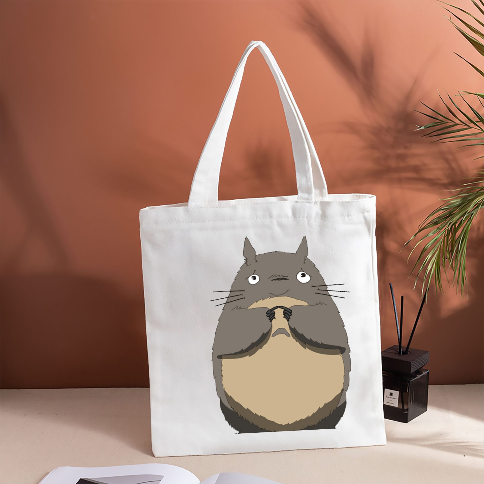 となりのトトロ 草壁メイ 草壁サツキ My Neighbor Totoro Satsuki Kusakabe Mei Kusakabe 縦型キャンバス生地手提げバッグ　トートバッグ