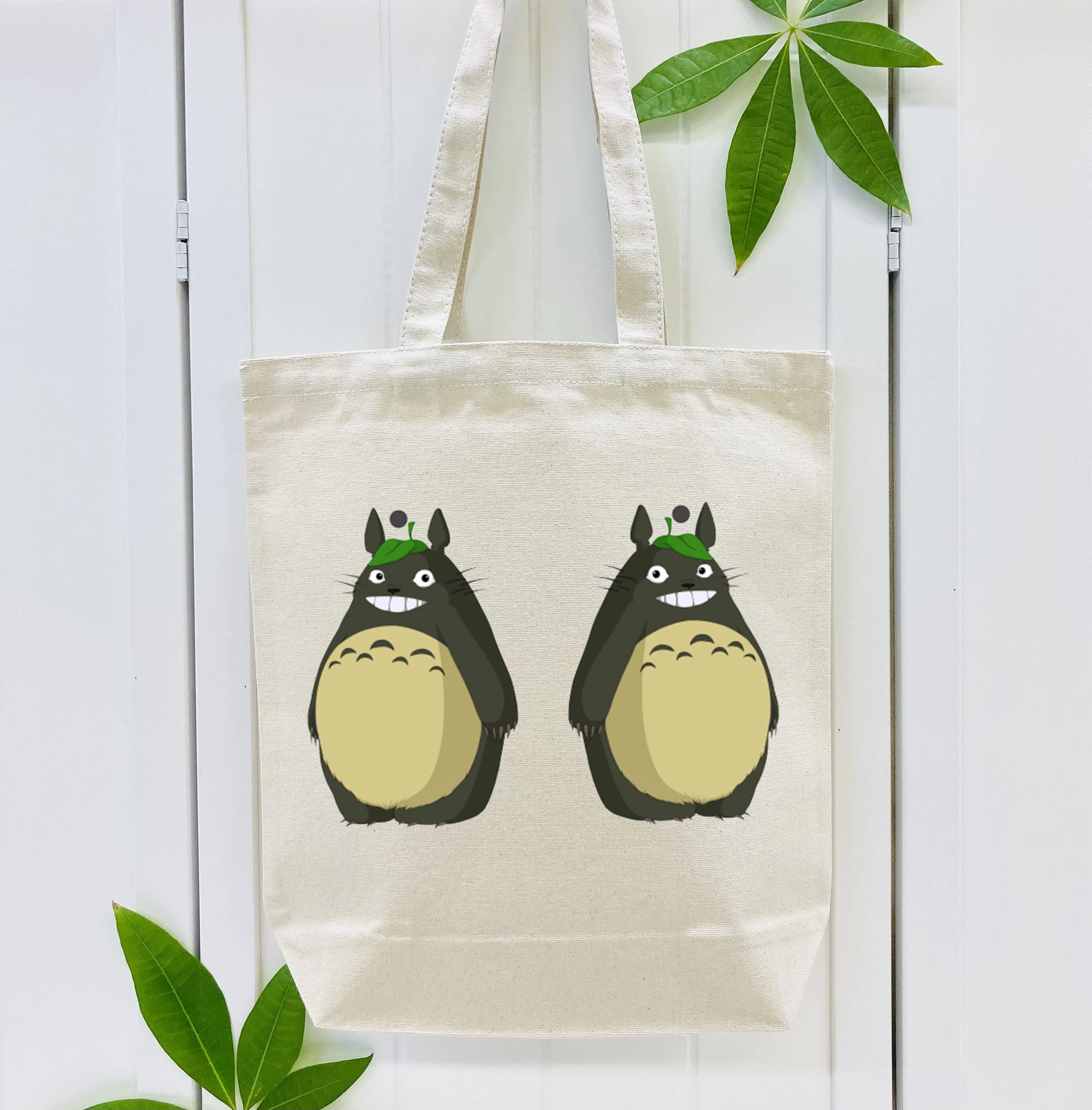 となりのトトロ 草壁メイ 草壁サツキ My Neighbor Totoro Satsuki Kusakabe Mei Kusakabe 縦型キャンバス生地手提げバッグ　トートバッグ