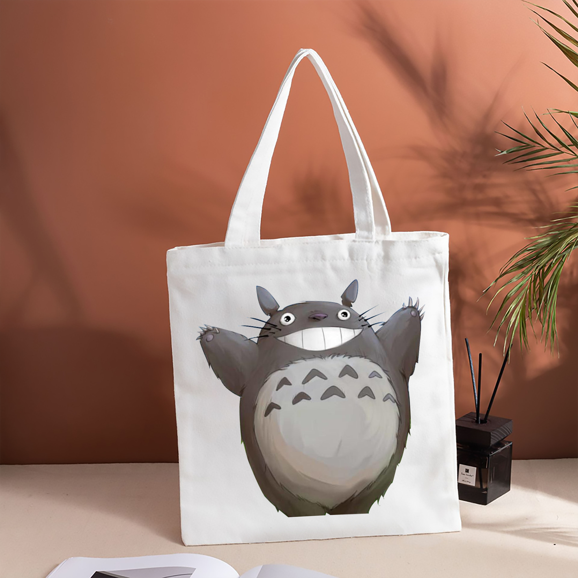 となりのトトロ 草壁メイ 草壁サツキ My Neighbor Totoro Satsuki Kusakabe Mei Kusakabe 縦型キャンバス生地手提げバッグ　トートバッグ