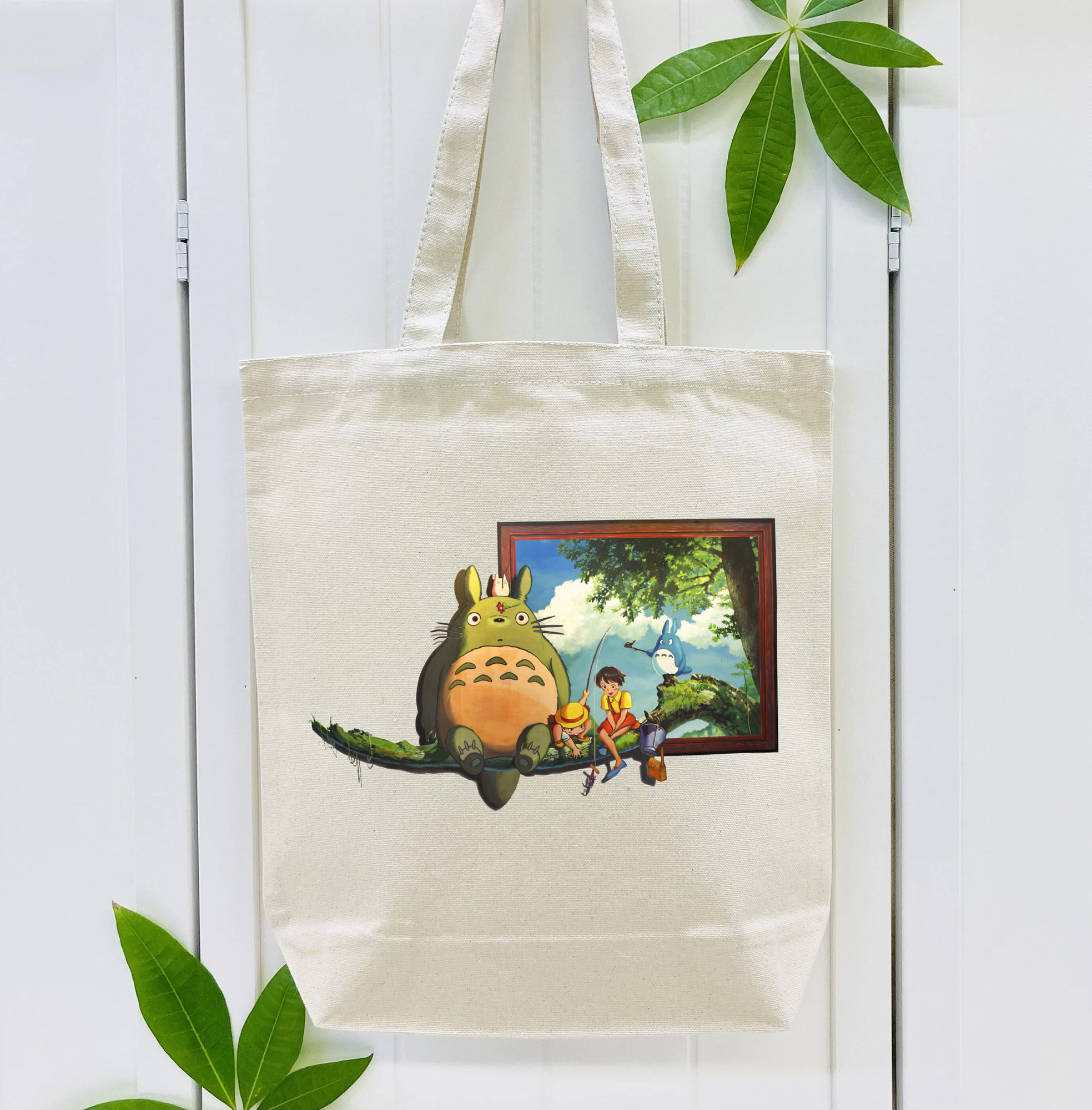 となりのトトロ 草壁メイ 草壁サツキ My Neighbor Totoro Satsuki Kusakabe Mei Kusakabe 縦型キャンバス生地手提げバッグ　トートバッグ