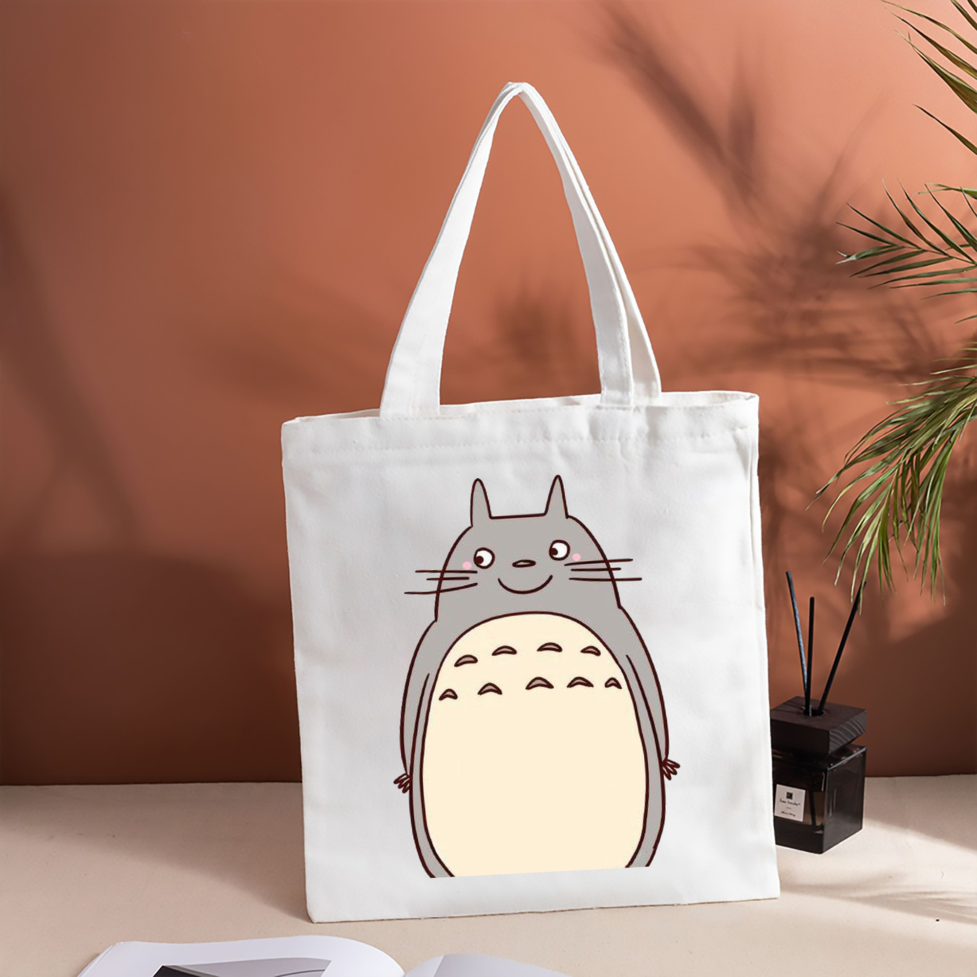 となりのトトロ 草壁メイ 草壁サツキ My Neighbor Totoro Satsuki Kusakabe Mei Kusakabe 縦型キャンバス生地手提げバッグ　トートバッグ