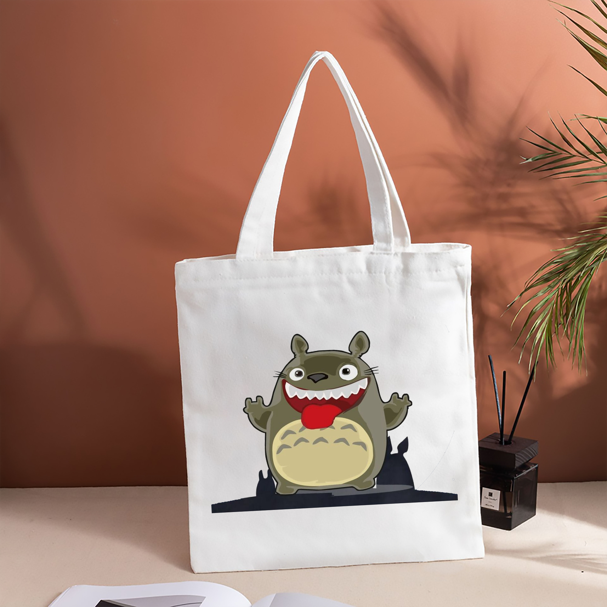 となりのトトロ 草壁メイ 草壁サツキ My Neighbor Totoro Satsuki Kusakabe Mei Kusakabe 縦型キャンバス生地手提げバッグ　トートバッグ