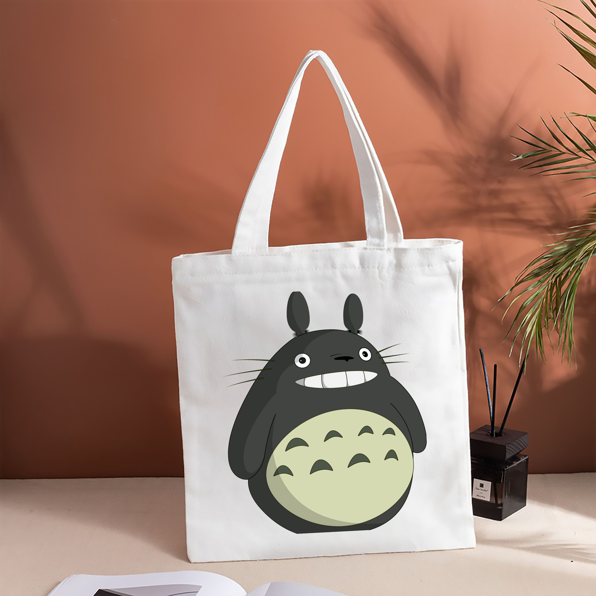 となりのトトロ 草壁メイ 草壁サツキ My Neighbor Totoro Satsuki Kusakabe Mei Kusakabe 縦型キャンバス生地手提げバッグ　トートバッグ