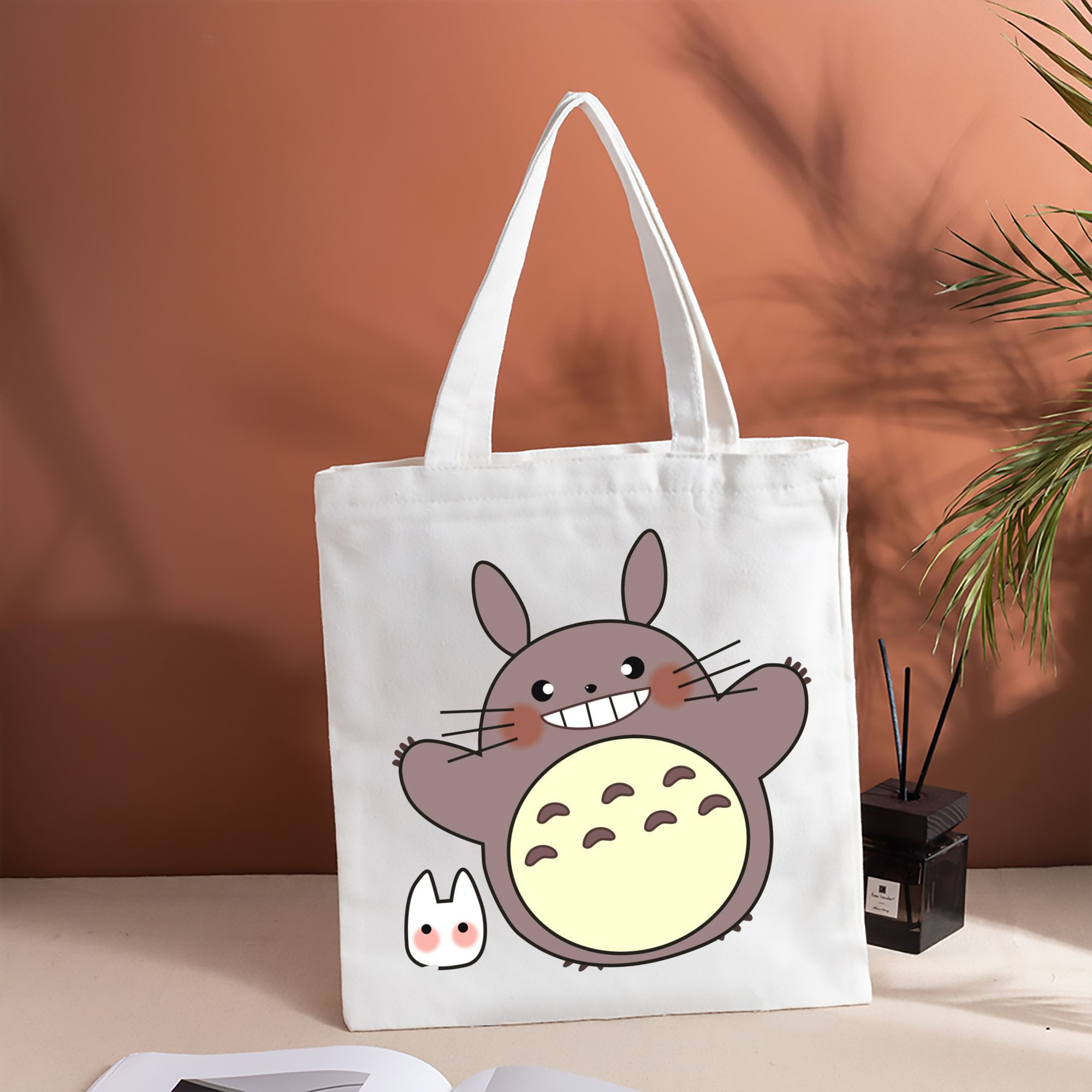 となりのトトロ 草壁メイ 草壁サツキ My Neighbor Totoro Satsuki Kusakabe Mei Kusakabe 縦型キャンバス生地手提げバッグ　トートバッグ