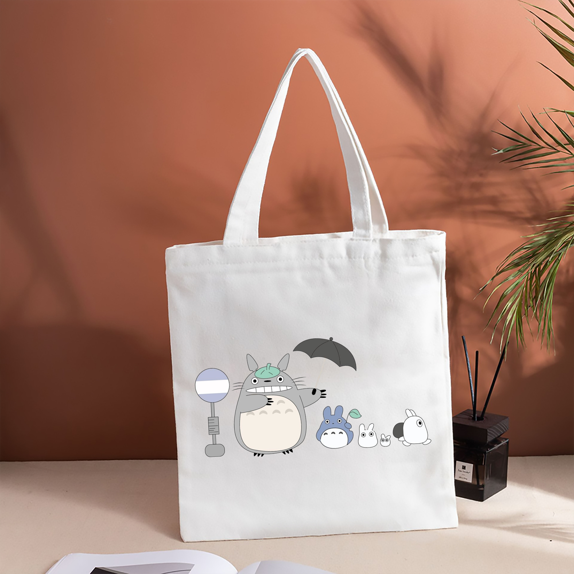 となりのトトロ 草壁メイ 草壁サツキ My Neighbor Totoro Satsuki Kusakabe Mei Kusakabe 縦型キャンバス生地手提げバッグ　トートバッグ