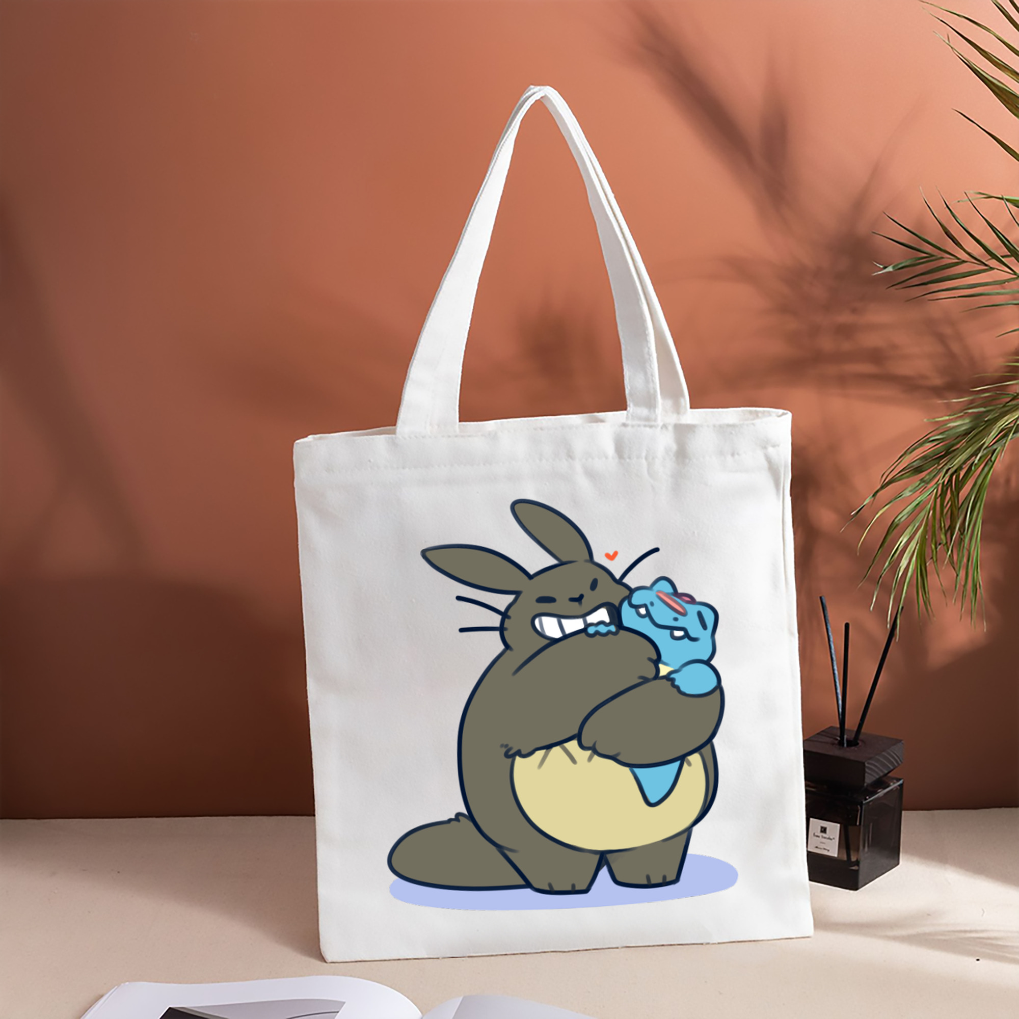 となりのトトロ 草壁メイ 草壁サツキ My Neighbor Totoro Satsuki Kusakabe Mei Kusakabe 縦型キャンバス生地手提げバッグ　トートバッグ