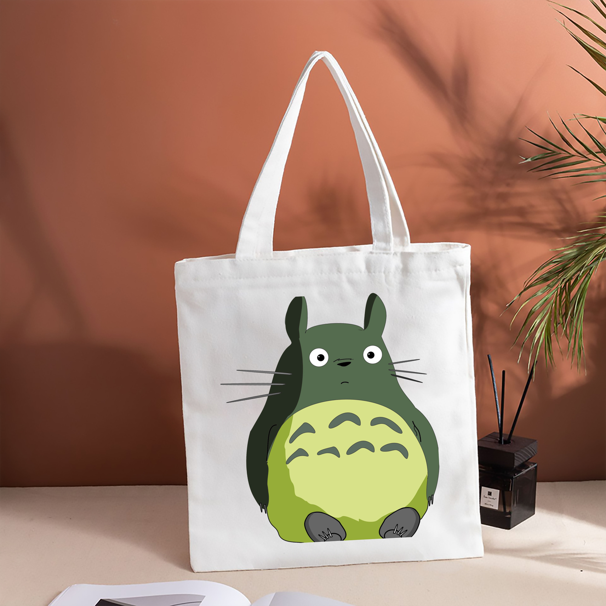 となりのトトロ 草壁メイ 草壁サツキ My Neighbor Totoro Satsuki Kusakabe Mei Kusakabe 縦型キャンバス生地手提げバッグ　トートバッグ