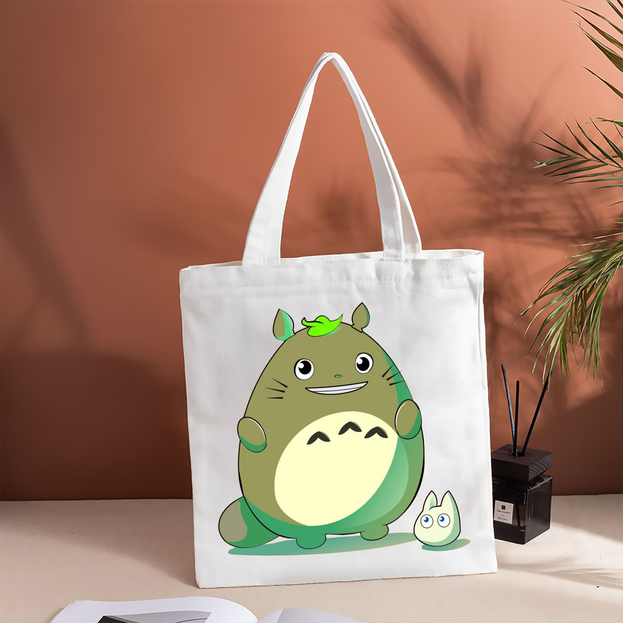 となりのトトロ 草壁メイ 草壁サツキ My Neighbor Totoro Satsuki Kusakabe Mei Kusakabe 縦型キャンバス生地手提げバッグ　トートバッグ