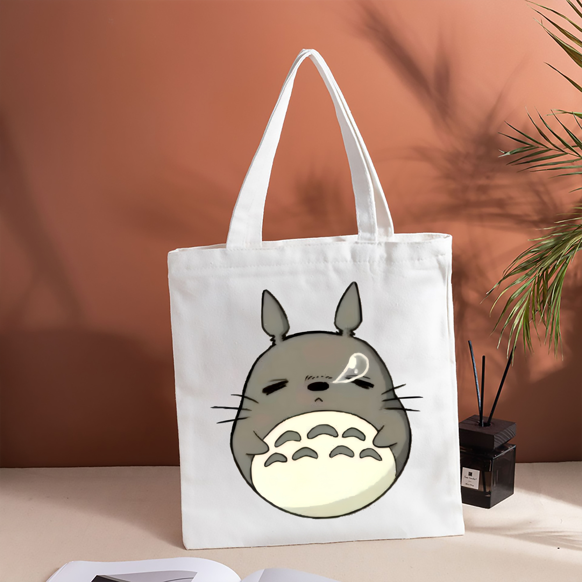 となりのトトロ 草壁メイ 草壁サツキ My Neighbor Totoro Satsuki Kusakabe Mei Kusakabe 縦型キャンバス生地手提げバッグ　トートバッグ