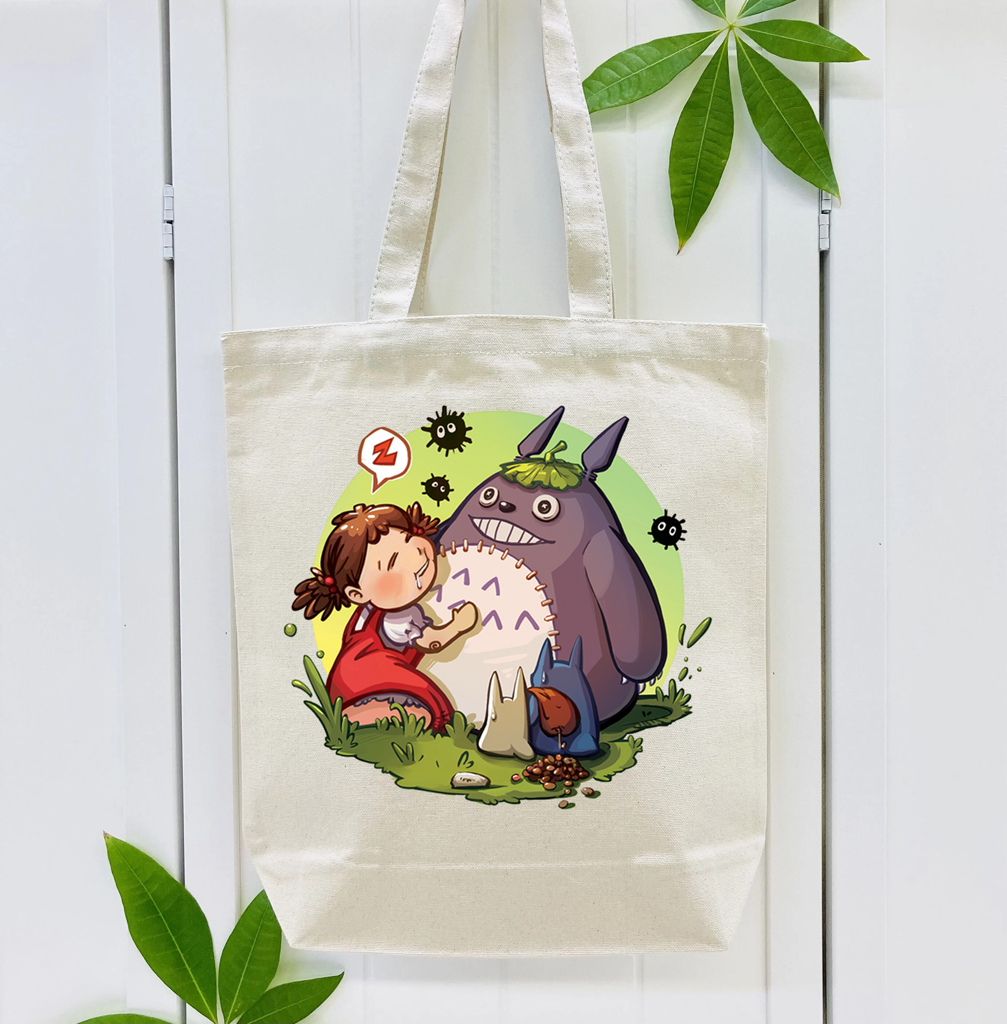 となりのトトロ 草壁メイ 草壁サツキ My Neighbor Totoro Satsuki Kusakabe Mei Kusakabe 縦型キャンバス生地手提げバッグ　トートバッグ
