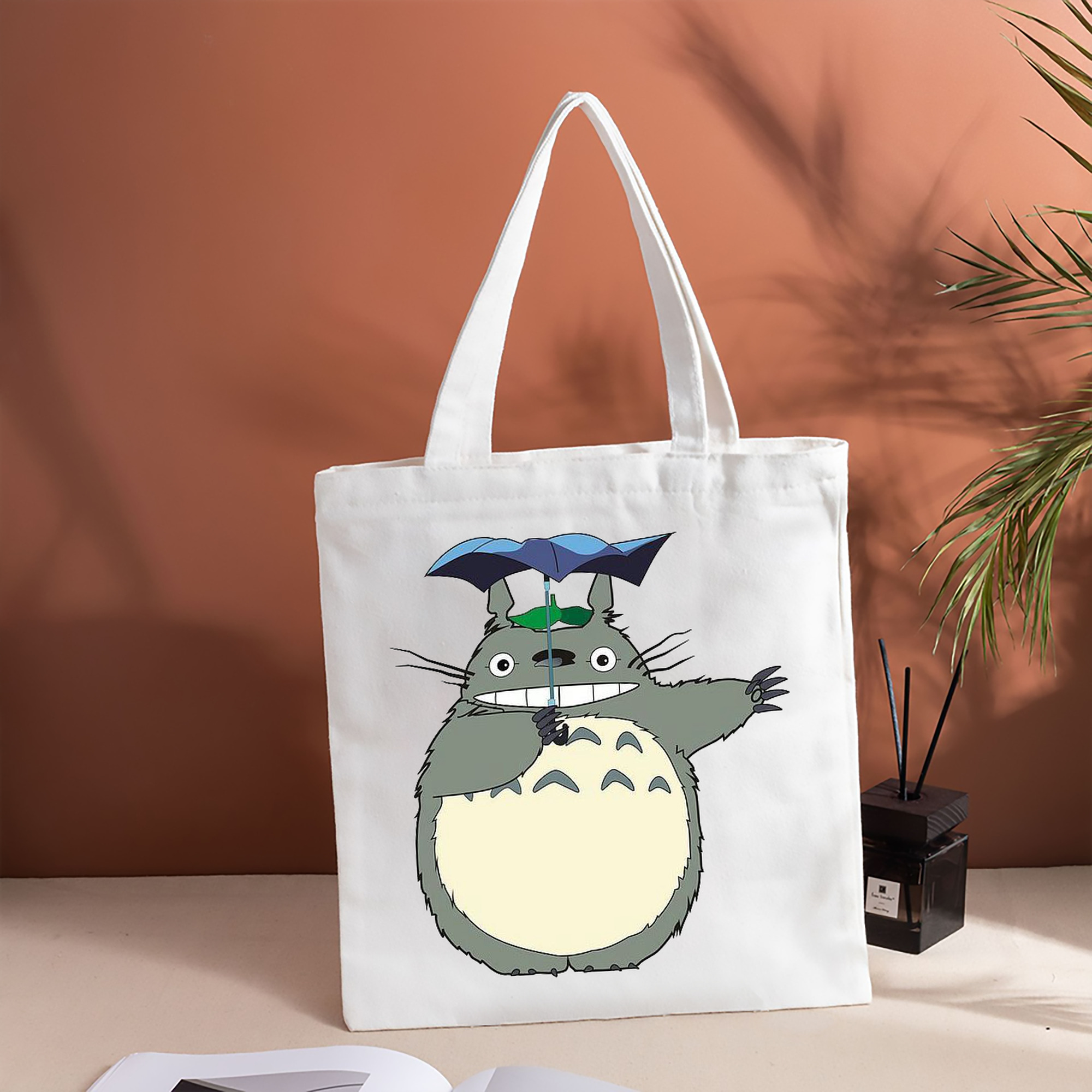 となりのトトロ 草壁メイ 草壁サツキ My Neighbor Totoro Satsuki Kusakabe Mei Kusakabe 縦型キャンバス生地手提げバッグ　トートバッグ