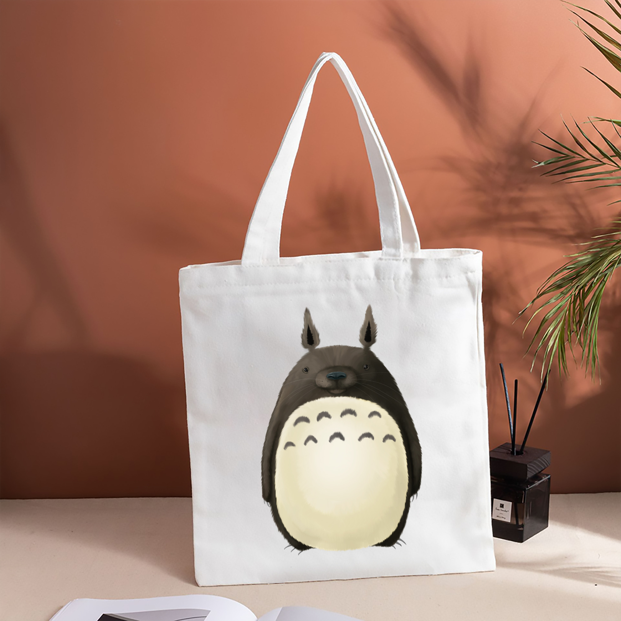 となりのトトロ 草壁メイ 草壁サツキ My Neighbor Totoro Satsuki Kusakabe Mei Kusakabe 縦型キャンバス生地手提げバッグ　トートバッグ
