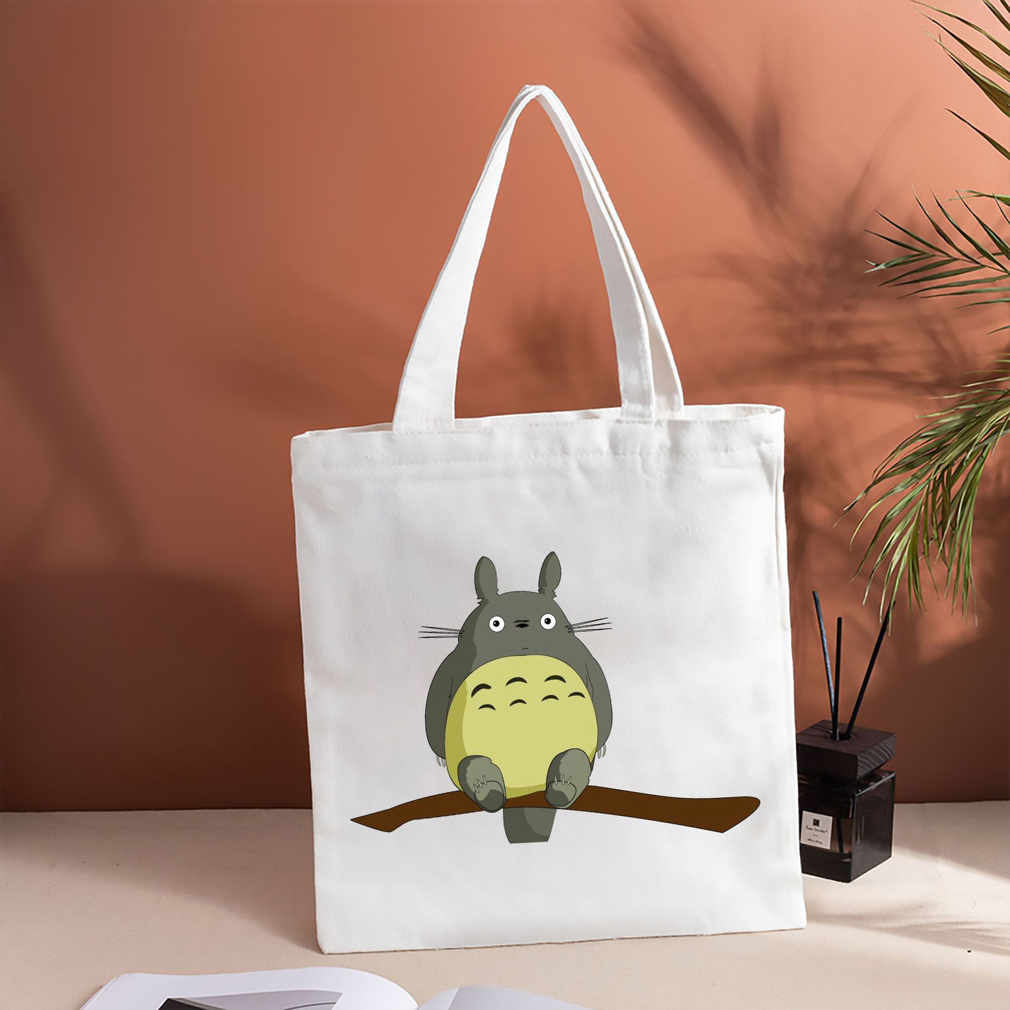 となりのトトロ 草壁メイ 草壁サツキ My Neighbor Totoro Satsuki Kusakabe Mei Kusakabe 縦型キャンバス生地手提げバッグ　トートバッグ