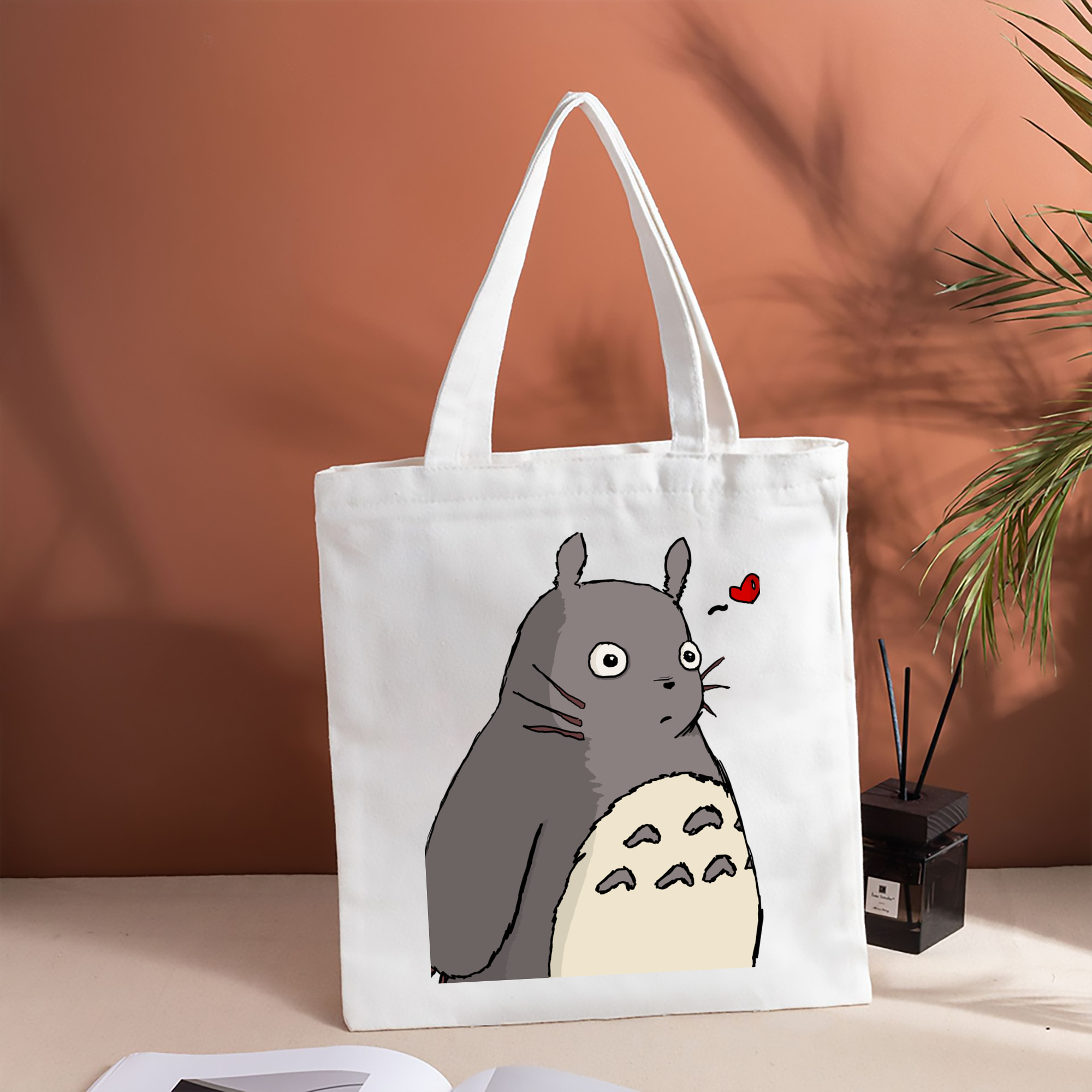 となりのトトロ 草壁メイ 草壁サツキ My Neighbor Totoro Satsuki Kusakabe Mei Kusakabe 縦型キャンバス生地手提げバッグ　トートバッグ