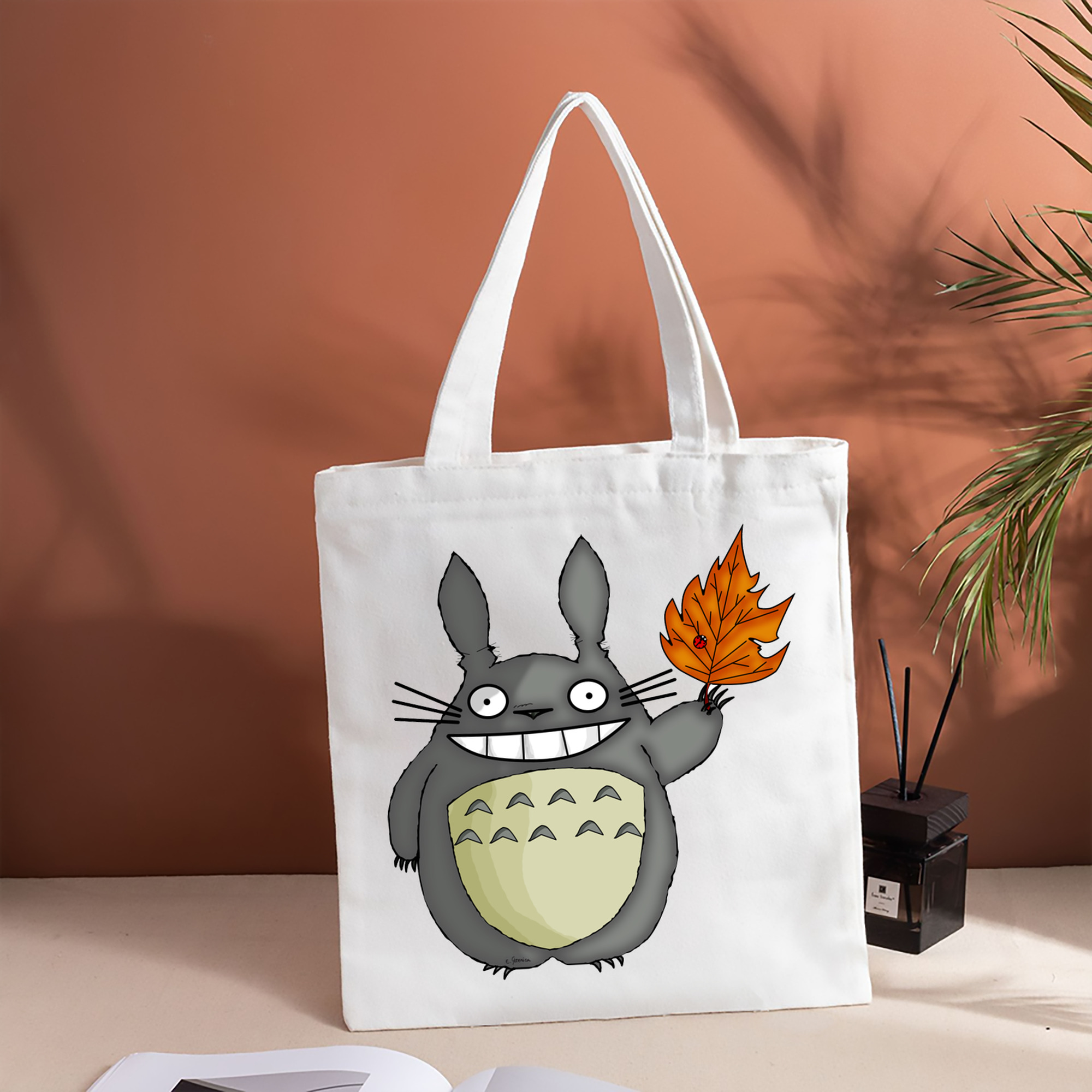 となりのトトロ 草壁メイ 草壁サツキ My Neighbor Totoro Satsuki Kusakabe Mei Kusakabe 縦型キャンバス生地手提げバッグ　トートバッグ