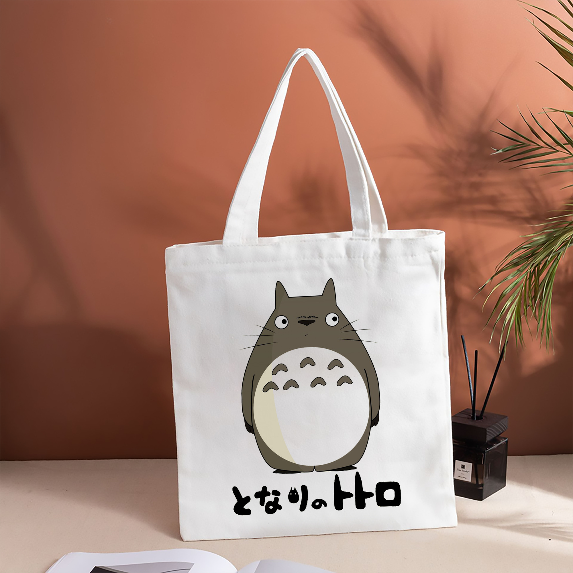 となりのトトロ 草壁メイ 草壁サツキ My Neighbor Totoro Satsuki Kusakabe Mei Kusakabe 縦型キャンバス生地手提げバッグ　トートバッグ