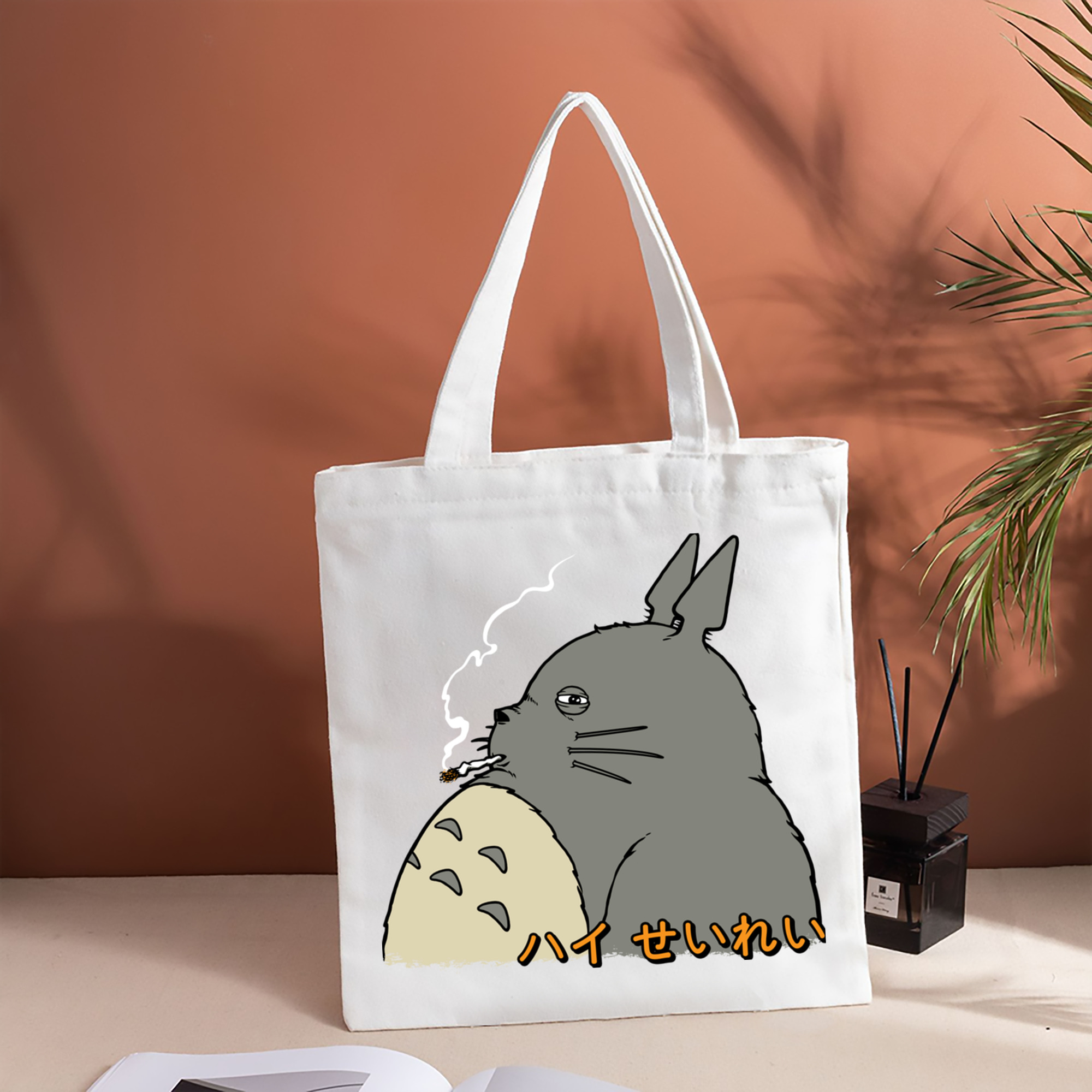 となりのトトロ 草壁メイ 草壁サツキ My Neighbor Totoro Satsuki Kusakabe Mei Kusakabe 縦型キャンバス生地手提げバッグ　トートバッグ