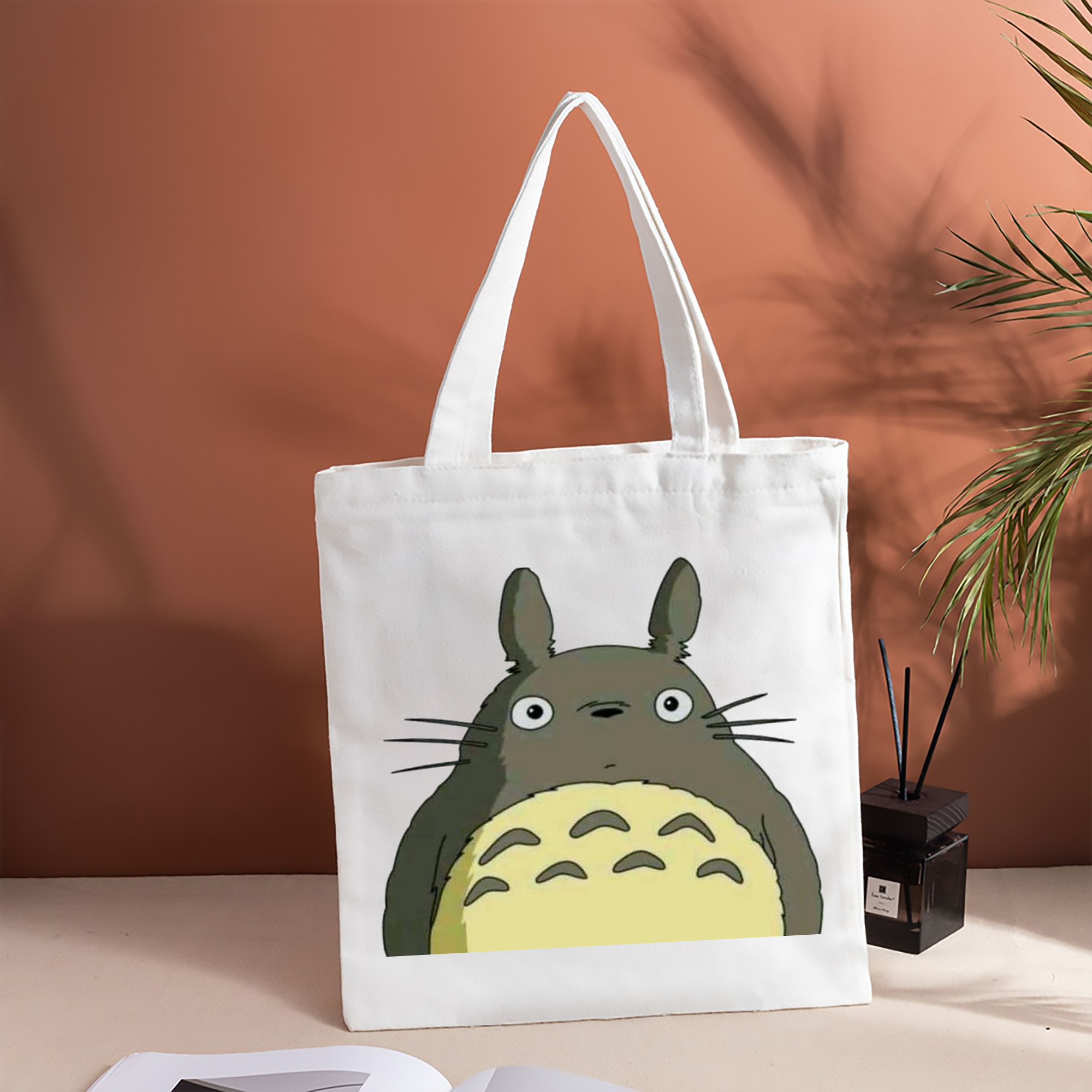 となりのトトロ 草壁メイ 草壁サツキ My Neighbor Totoro Satsuki Kusakabe Mei Kusakabe 縦型キャンバス生地手提げバッグ　トートバッグ