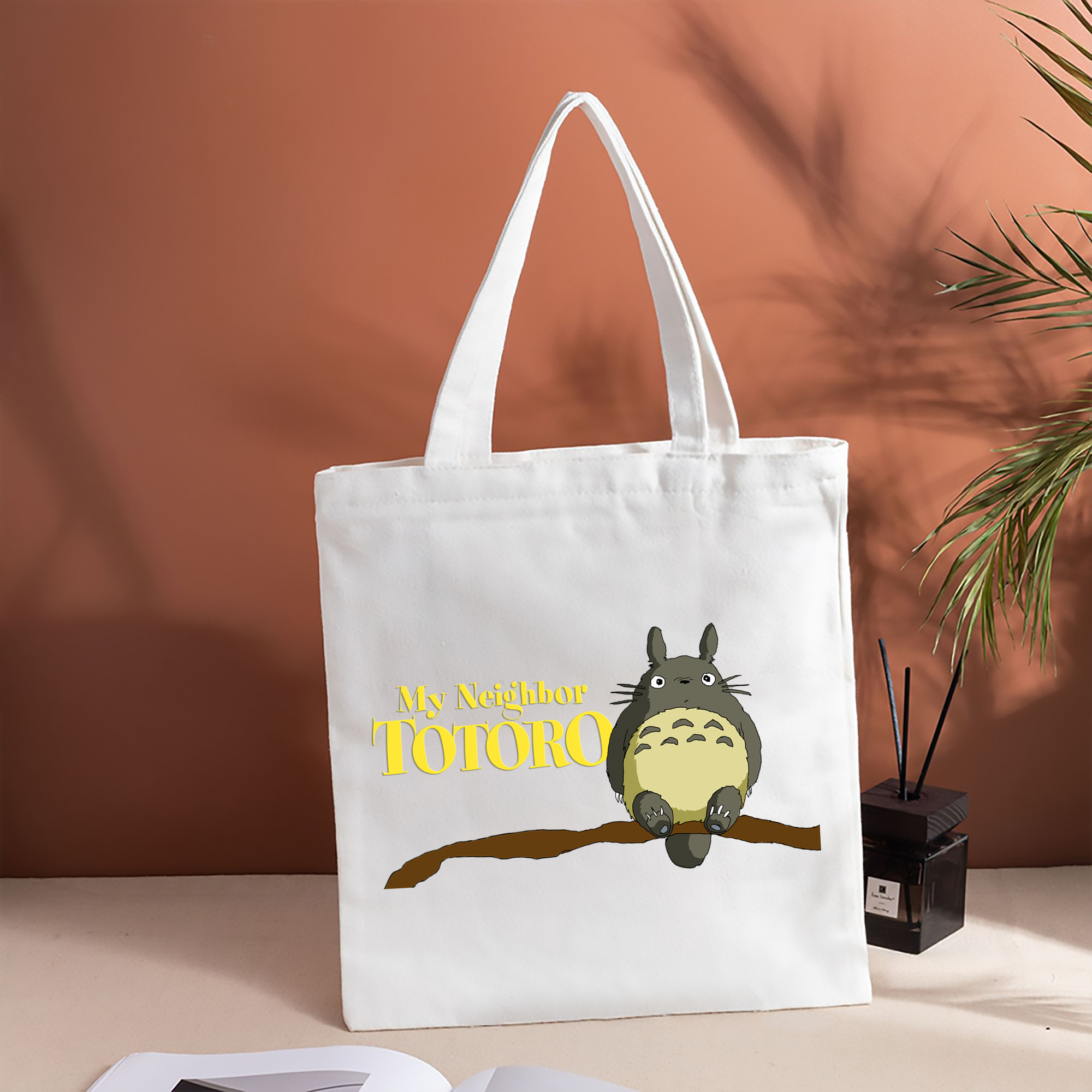 となりのトトロ 草壁メイ 草壁サツキ My Neighbor Totoro Satsuki Kusakabe Mei Kusakabe 縦型キャンバス生地手提げバッグ　トートバッグ